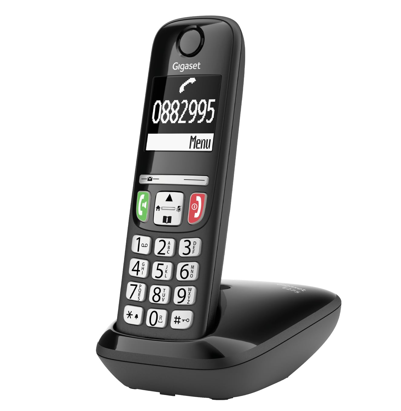 Gigaset E275 - Telefono DECT Cordless Tasti Grandi, Nero