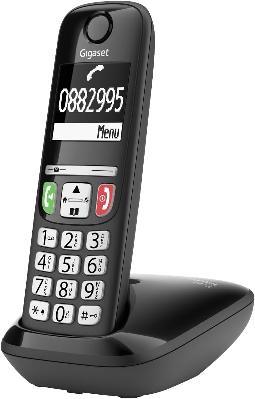 Gigaset E275 - Telefono DECT Cordless Tasti Grandi, Nero - immagine 1