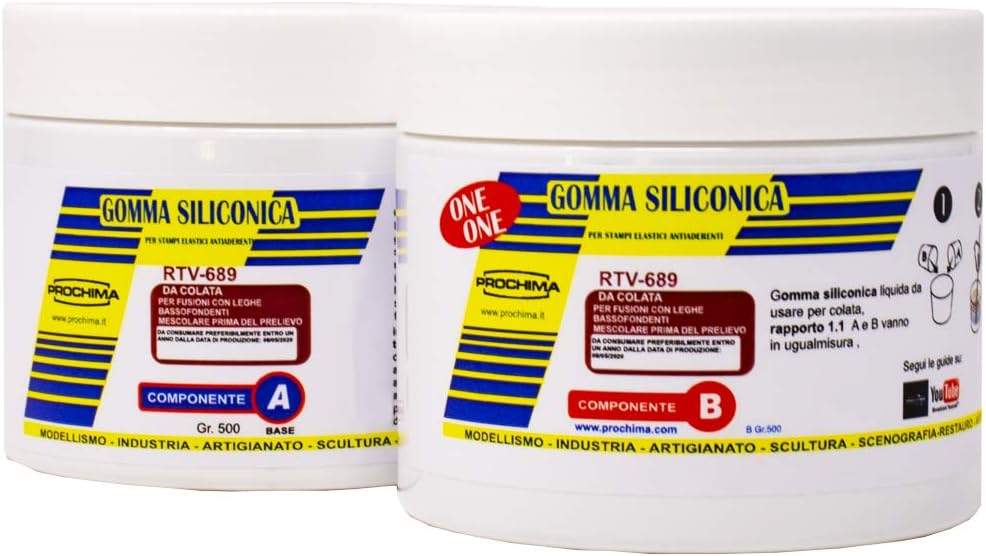 PROCHIMA GS550AT01K1 Gomma Siliconiche Rtv-689 1:1 A+B, 1 kg