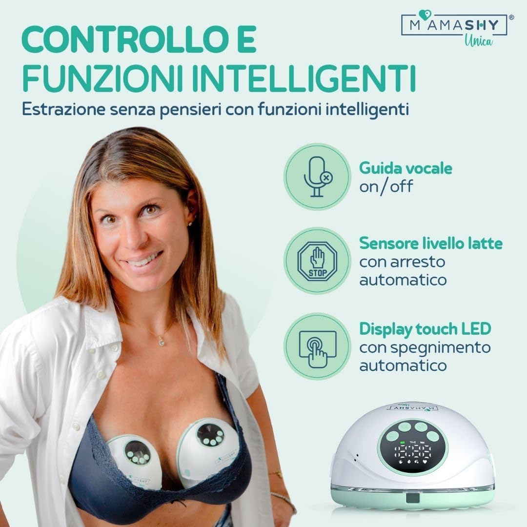 Mamashy Unica Box - Tiralatte Elettrico Portatile e Silenzioso - immagine 6