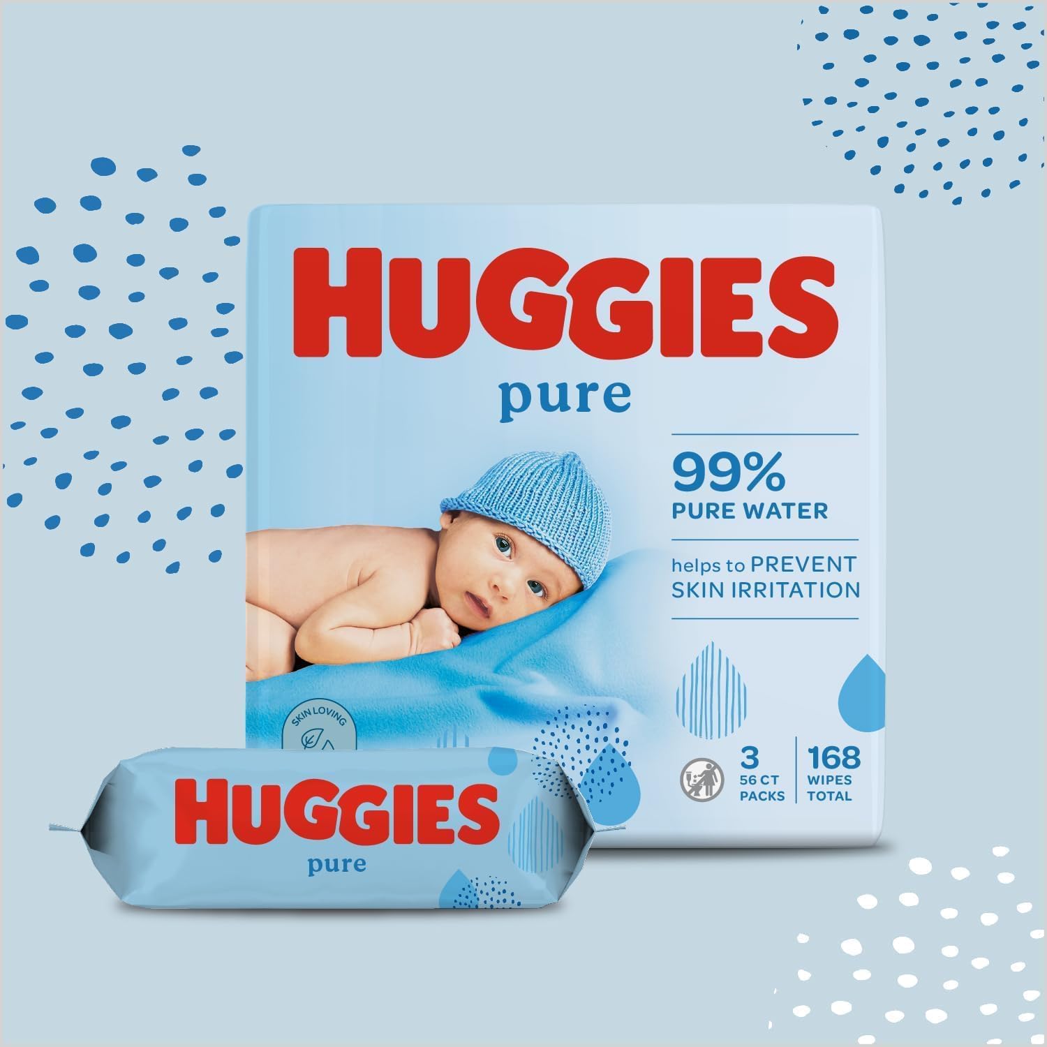 Huggies Pure Salviette Umidificate per Bambini (12x56 pz) - immagine 2