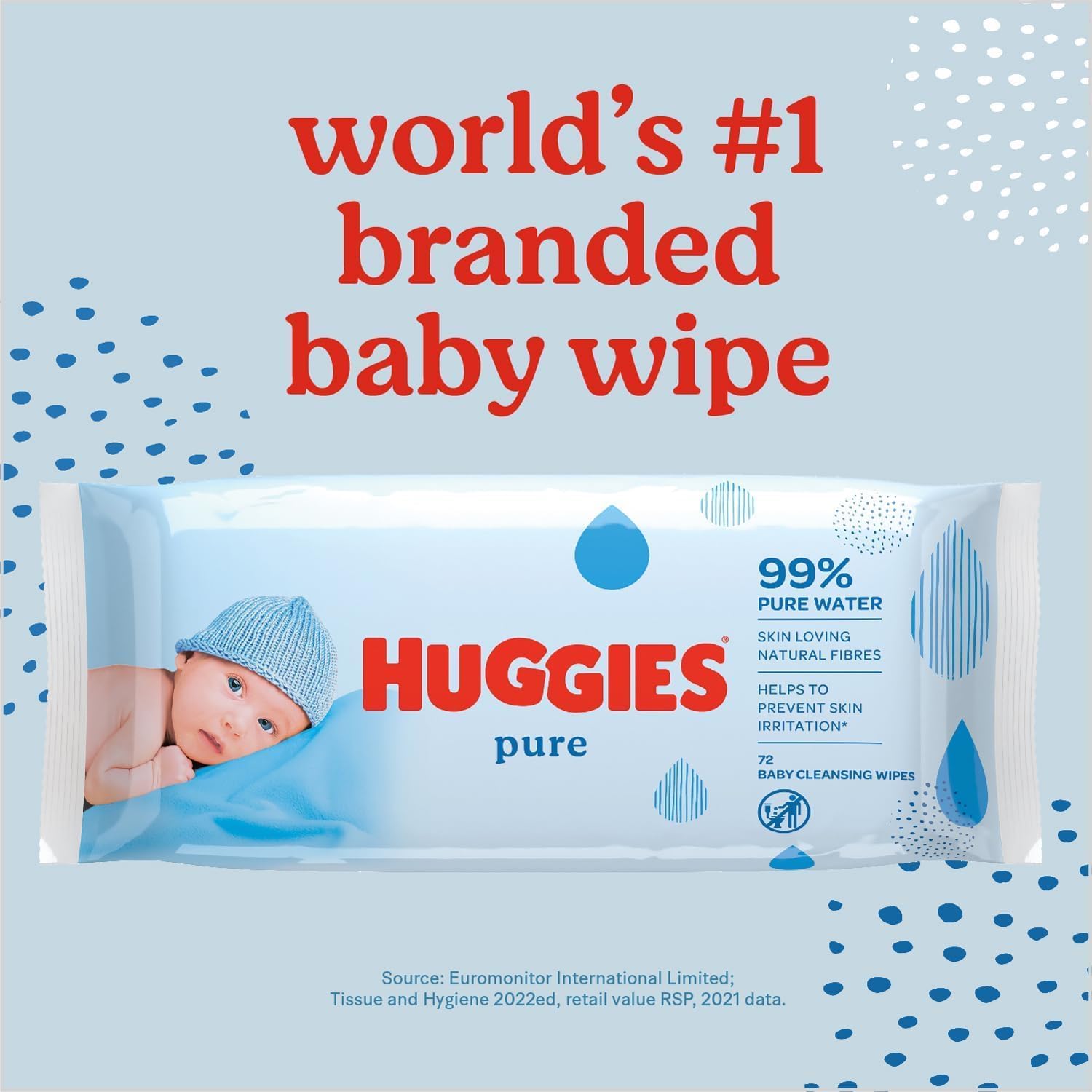 Huggies Pure Salviette Umidificate per Bambini (12x56 pz) - immagine 6