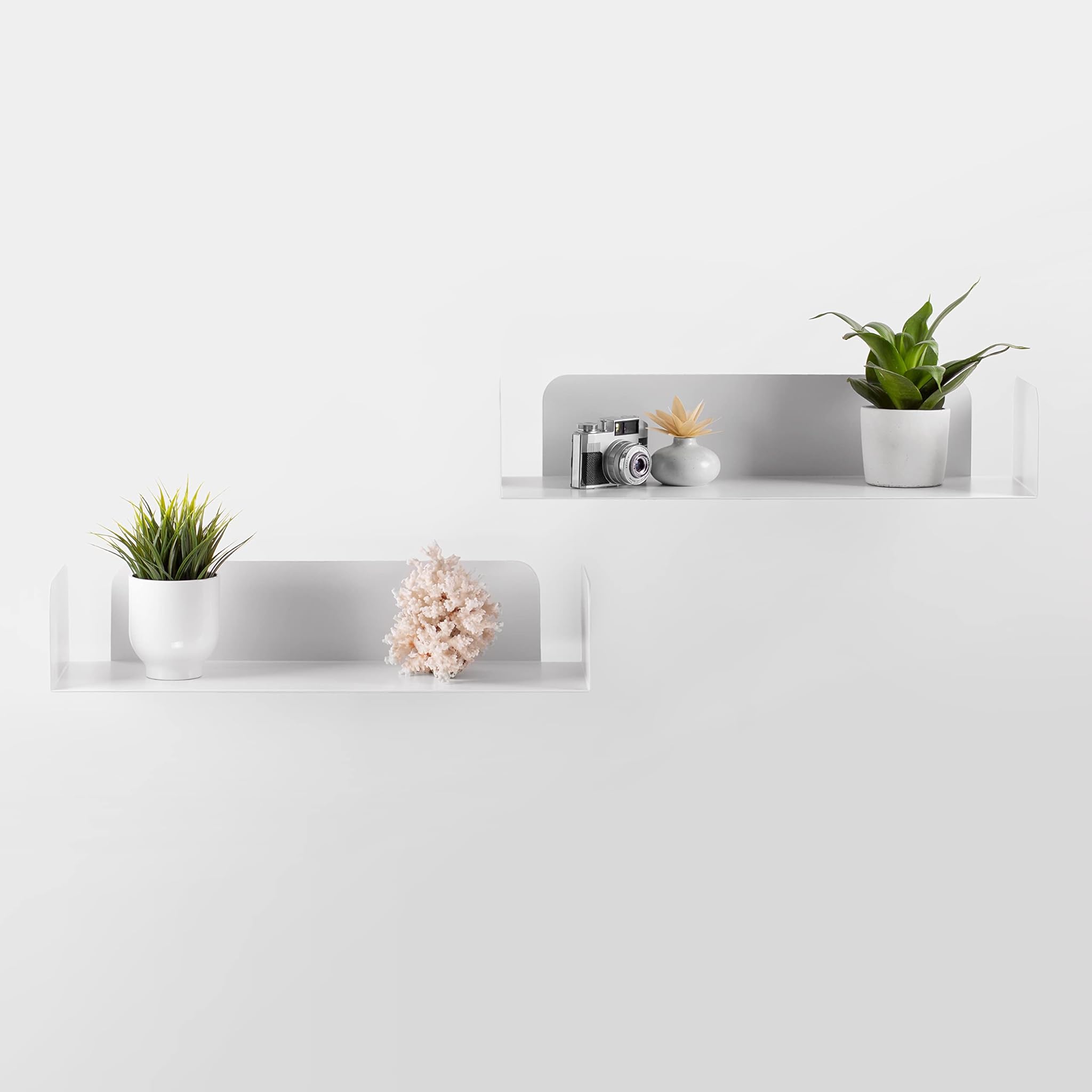 Mensole da Muro Moderne Smarty P20 L60 X H12 cm, Bianco