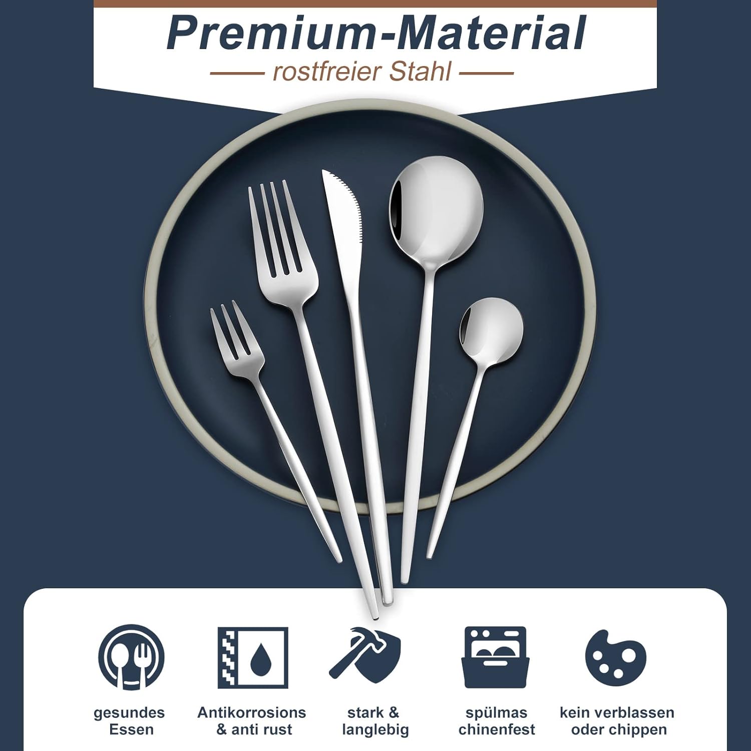 Bestdin - Set Posate 30 Pezzi per 6 Persone - immagine 3