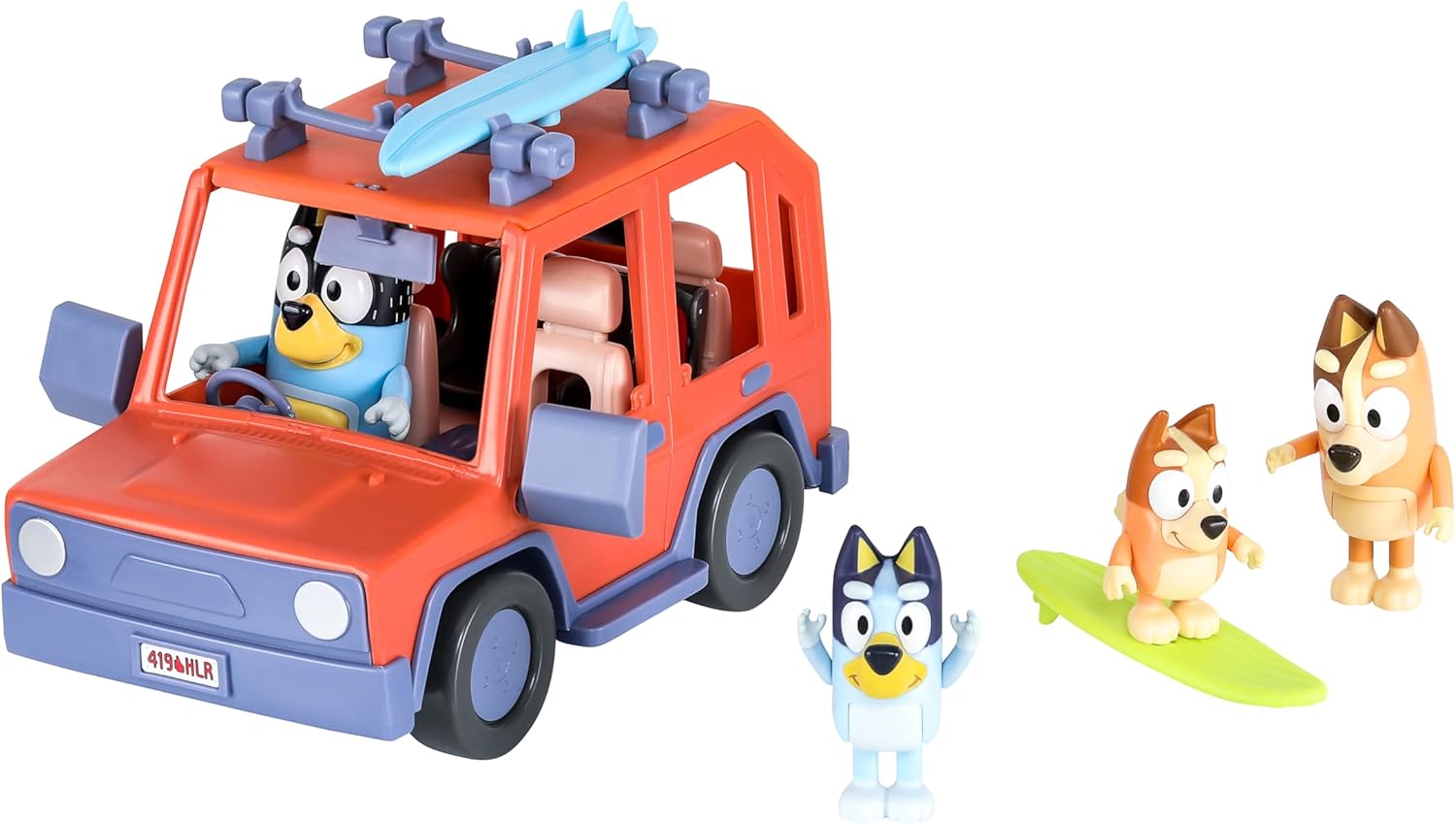 Bluey Heeler Family Veicolo 4WD e 4 Figure Pack - immagine 1