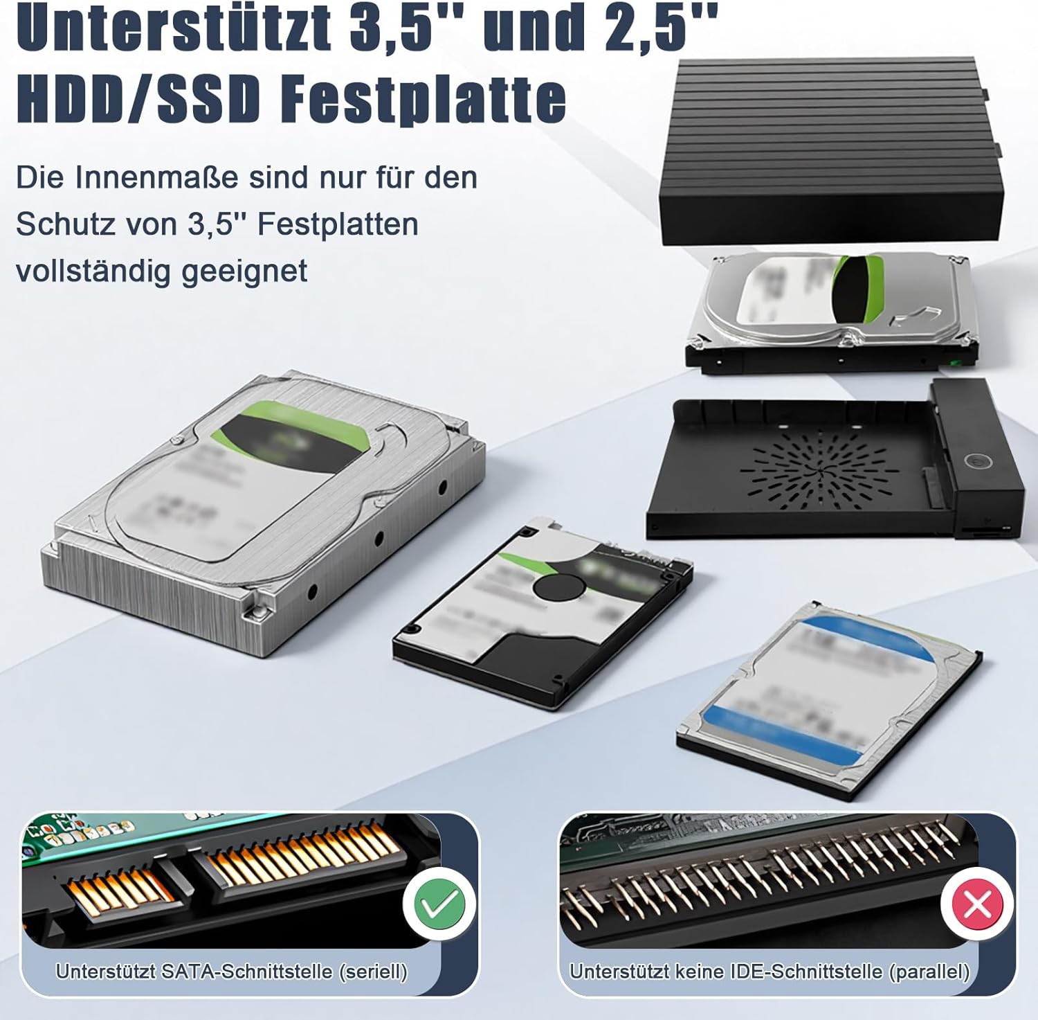 Docking Station USB 3.0 per SSD/HDD Esterno 2,5"/3,5" - immagine 2