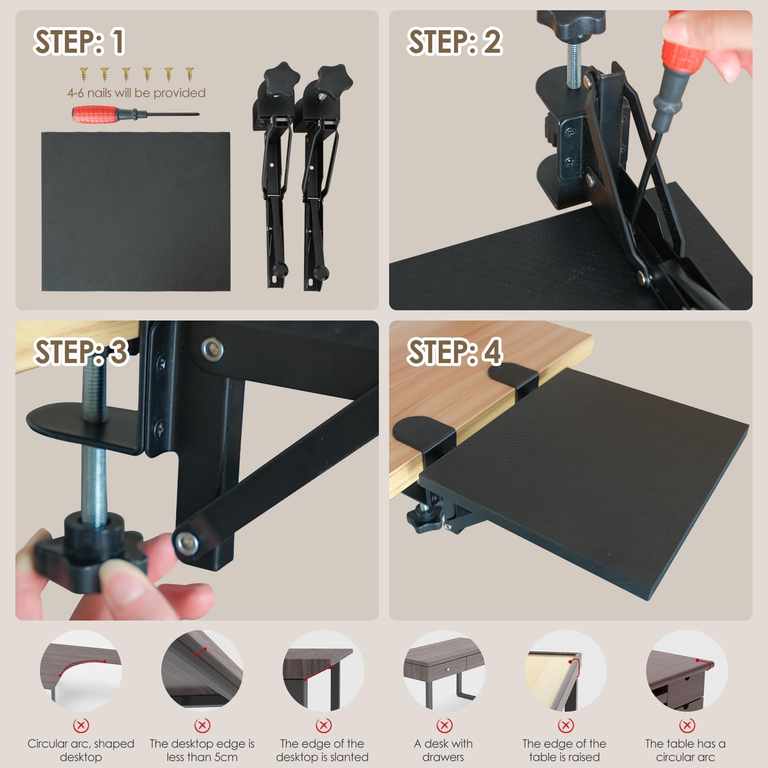 Bracciolo per Scrivania Computer Rotante 90° - immagine 6