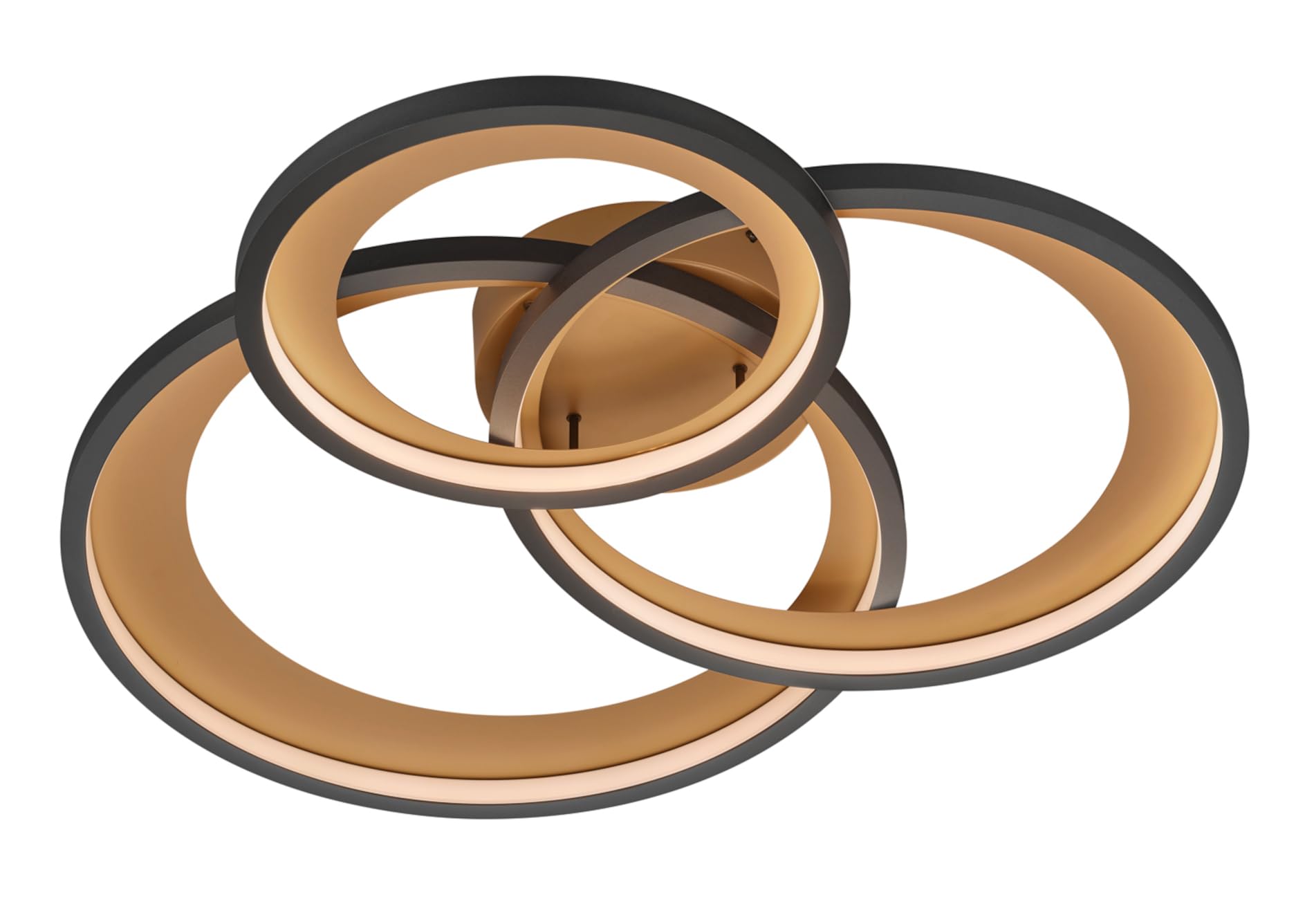 Trio Plafoniera Granada LED 36W, Nero Opaco