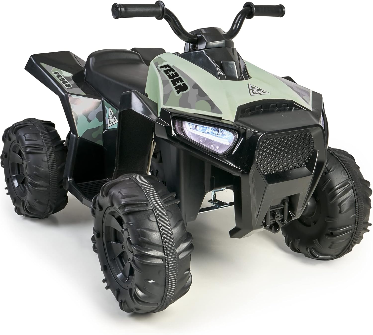 FEBER - Quad Boxer 12V, un posto, elettrico, con ruote larghe per maggiore stabilità e velocità massima 5 km/h, per bambine/i dai 3 anni, Famosa (FEN03000) - immagine 1