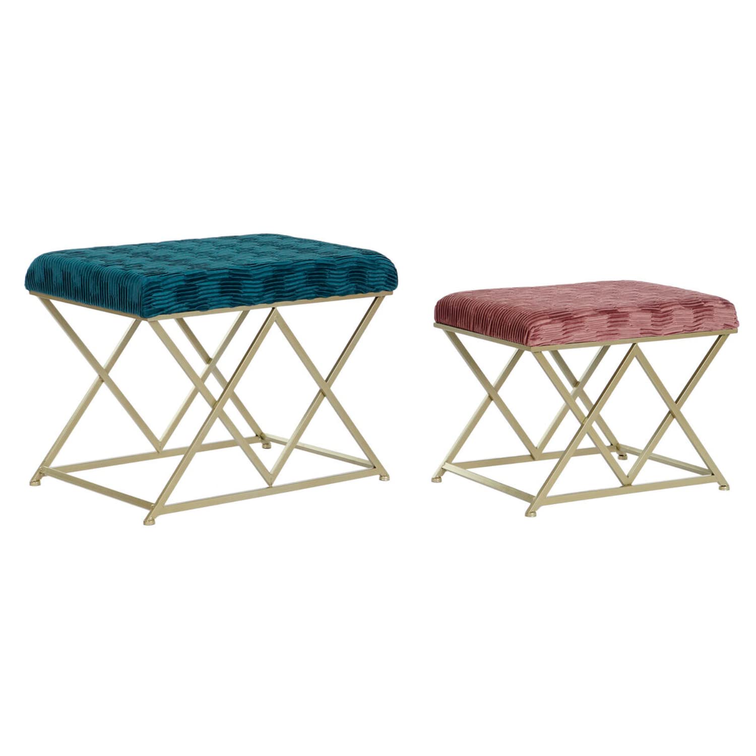 DKD Home Decor Panca, Metallo, Multicolore, Estándar