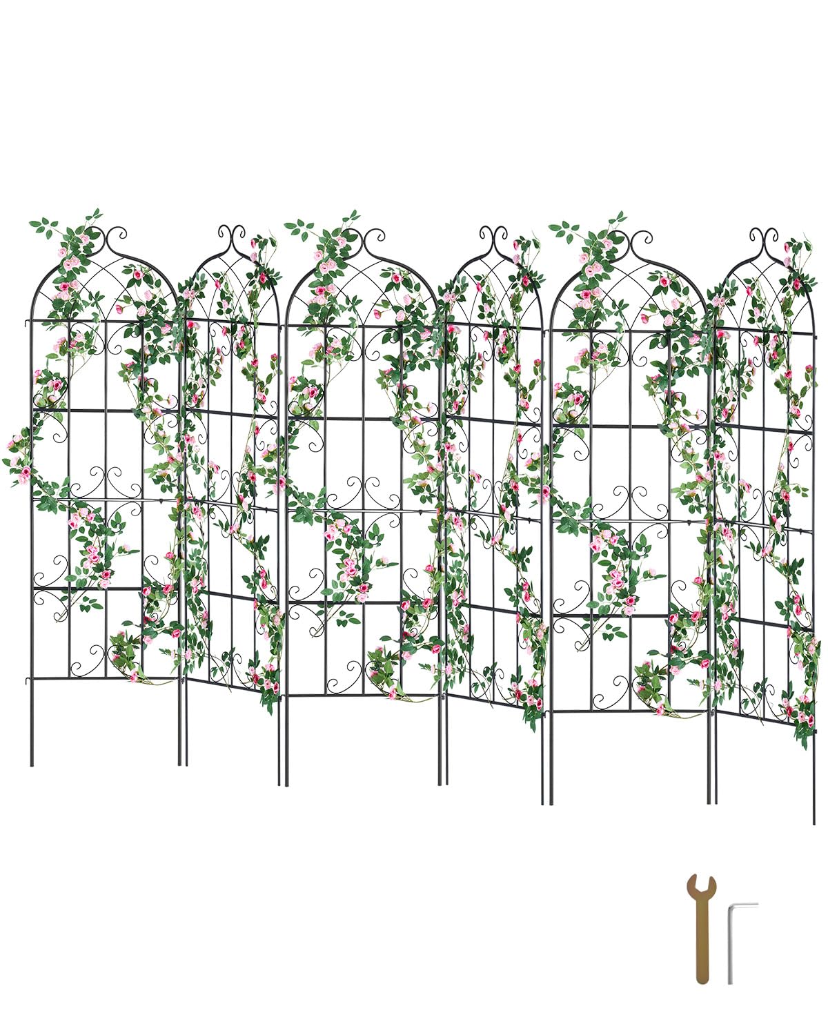 Vevor Traliccio da Giardino per Rampicanti 51x180cm 6 Pezzi
