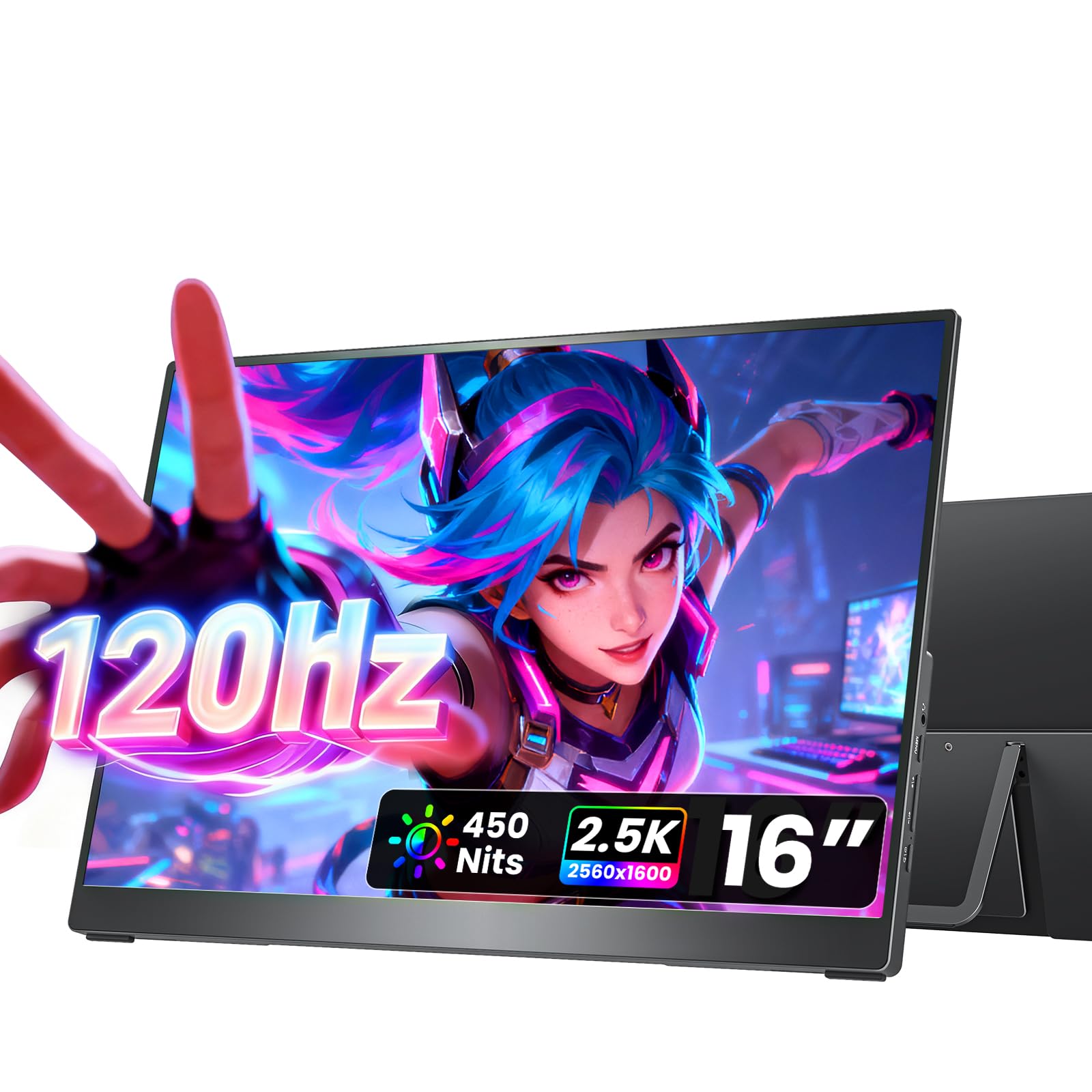 Cocopar Monitor Portatile 16" 2.5K con Altoparlante