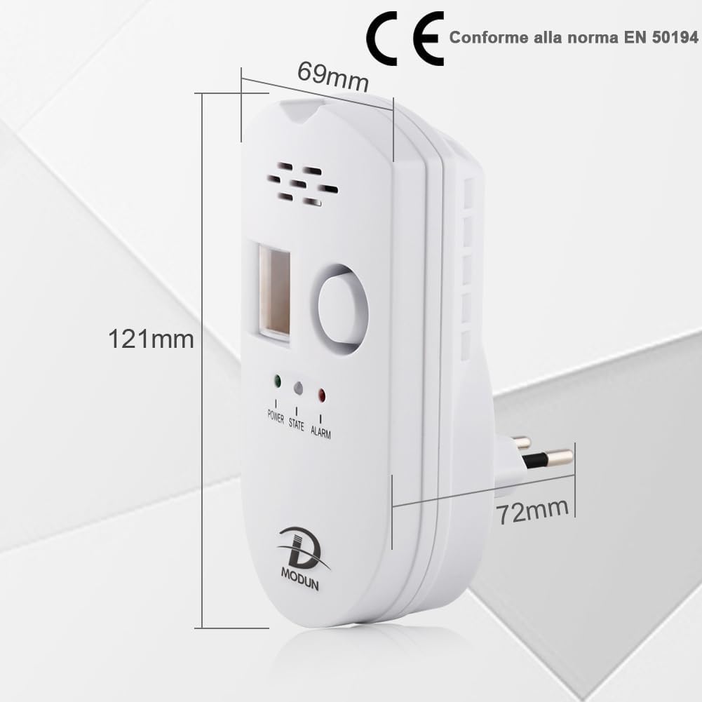 Rilevatore di Gas Naturale/GPL/Carbone Plug-in - immagine 4