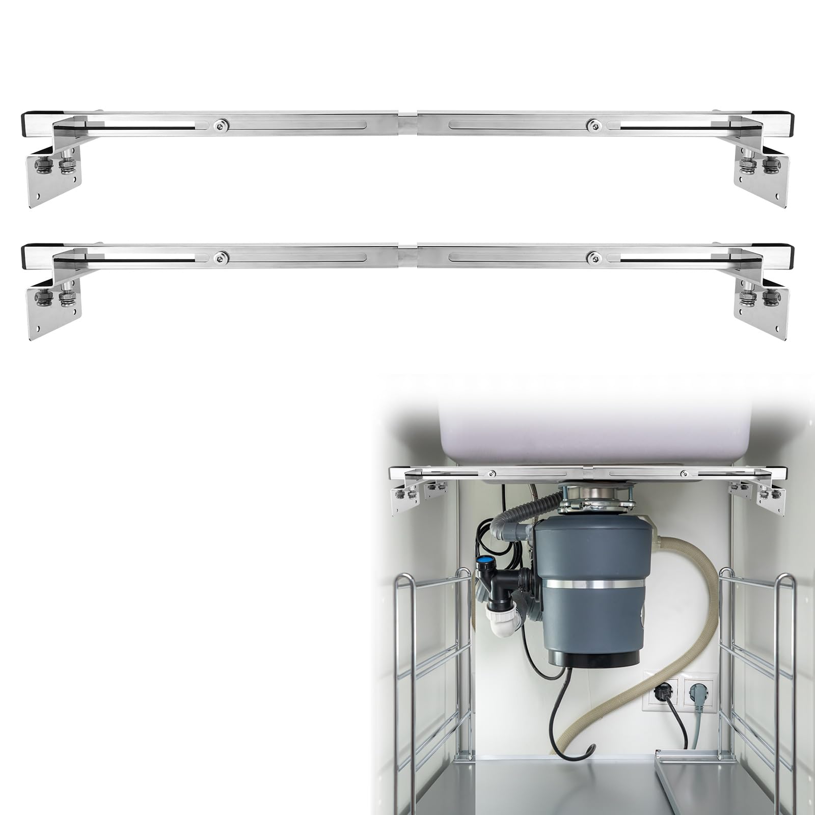 Staffe Regolabili per Lavello Sottotop in Acciaio Inossidabile