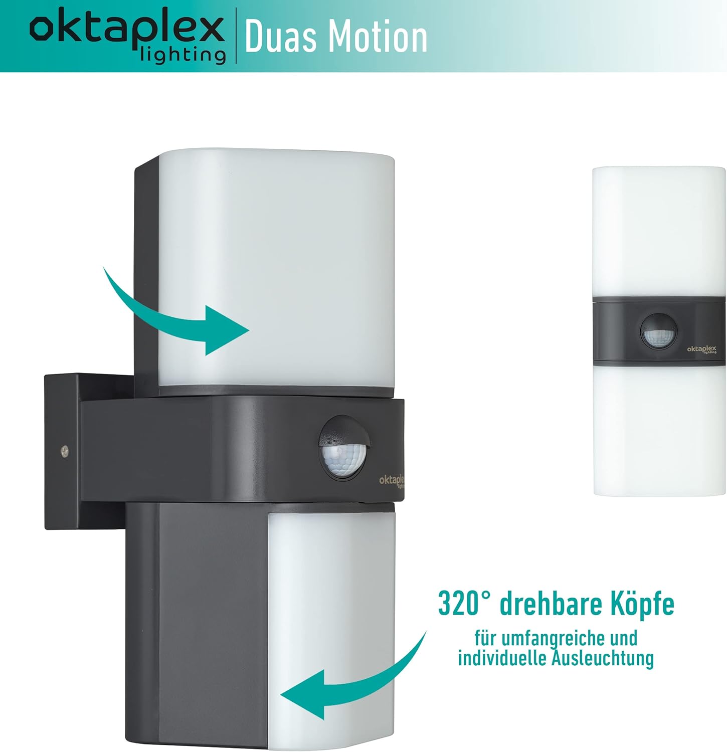 Oktaplex Lighting Lampada Esterno con Sensore 20W - immagine 2