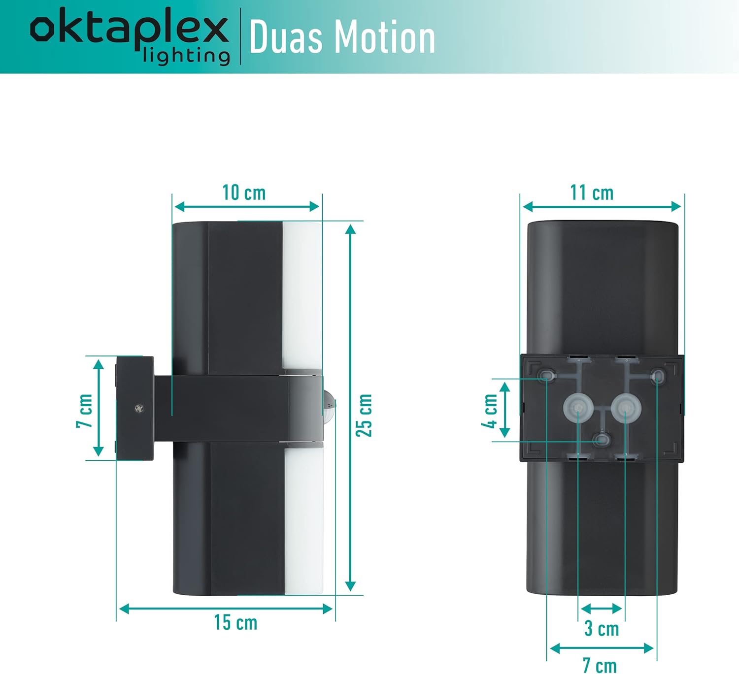 Oktaplex Lighting Lampada Esterno con Sensore 20W - immagine 3