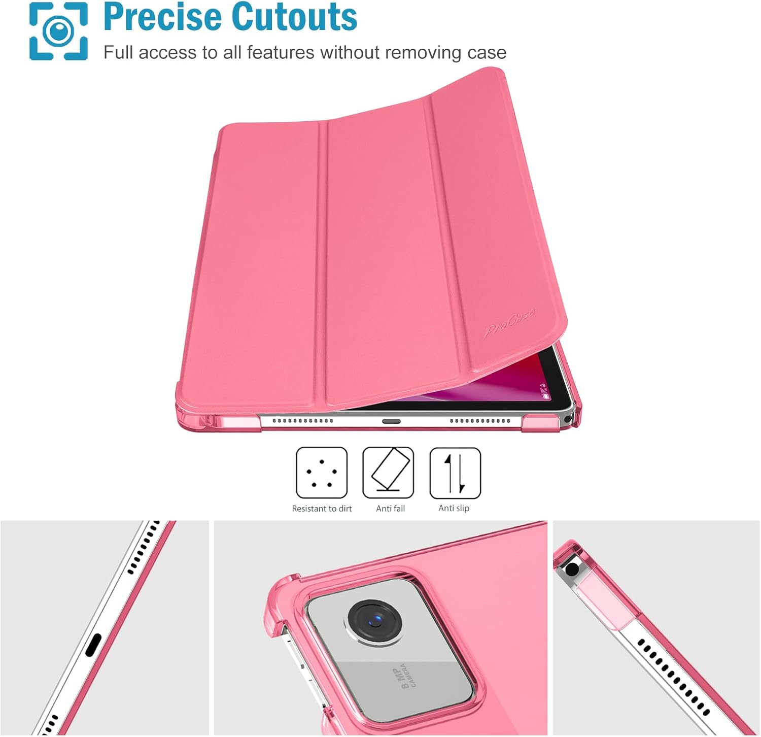 Procase Cover per Lenovo Tab M11 2024 11 Pollici - Rosa - immagine 6