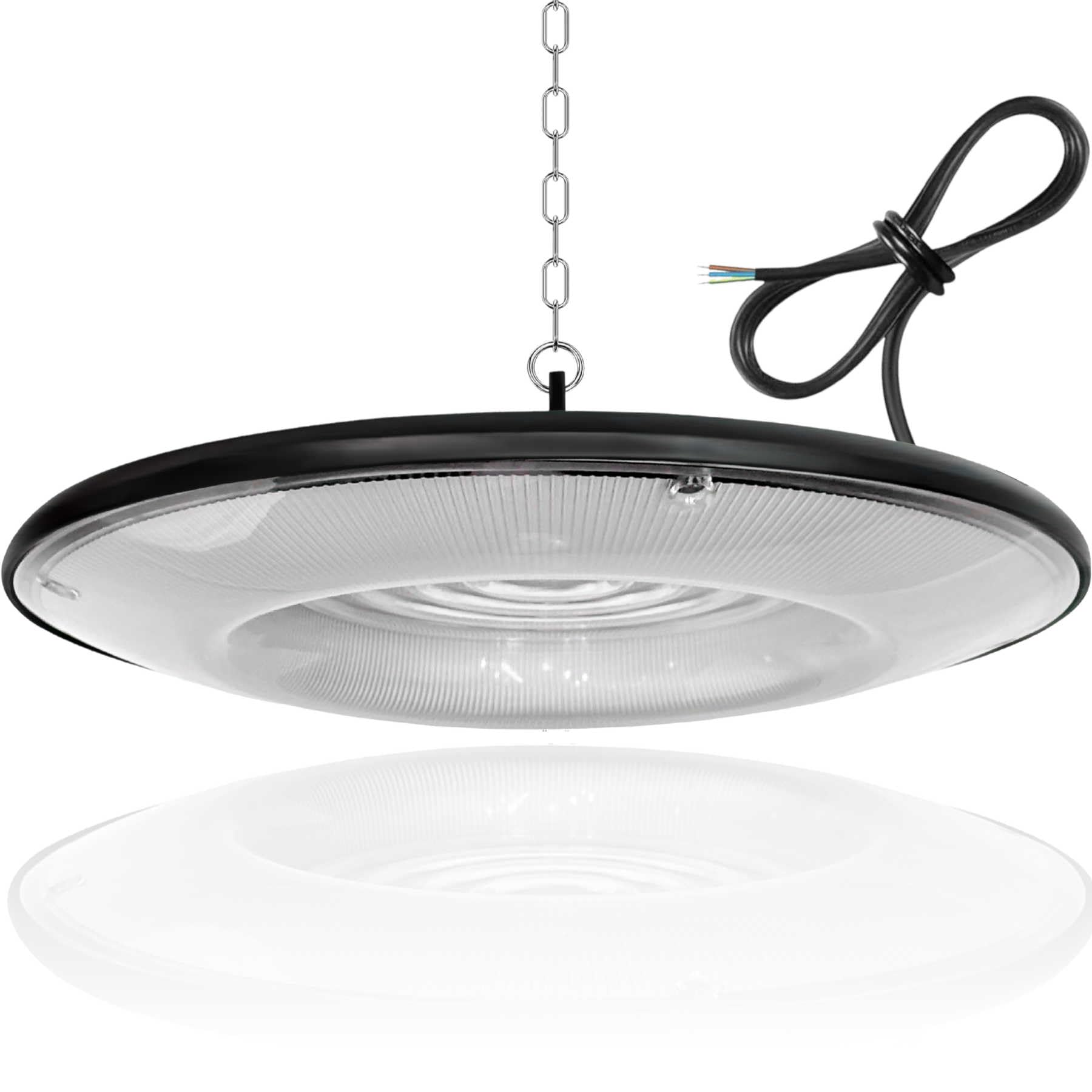 Sigmaled Lighting, Lampada LED UFO per Capannone 200W 20.000lm, Faro IP65, Bianco Naturale 4000K, Illuminazione Industriale Luci per Officina Magazzini Garage, Proiettore industriale High Bay, pack 1