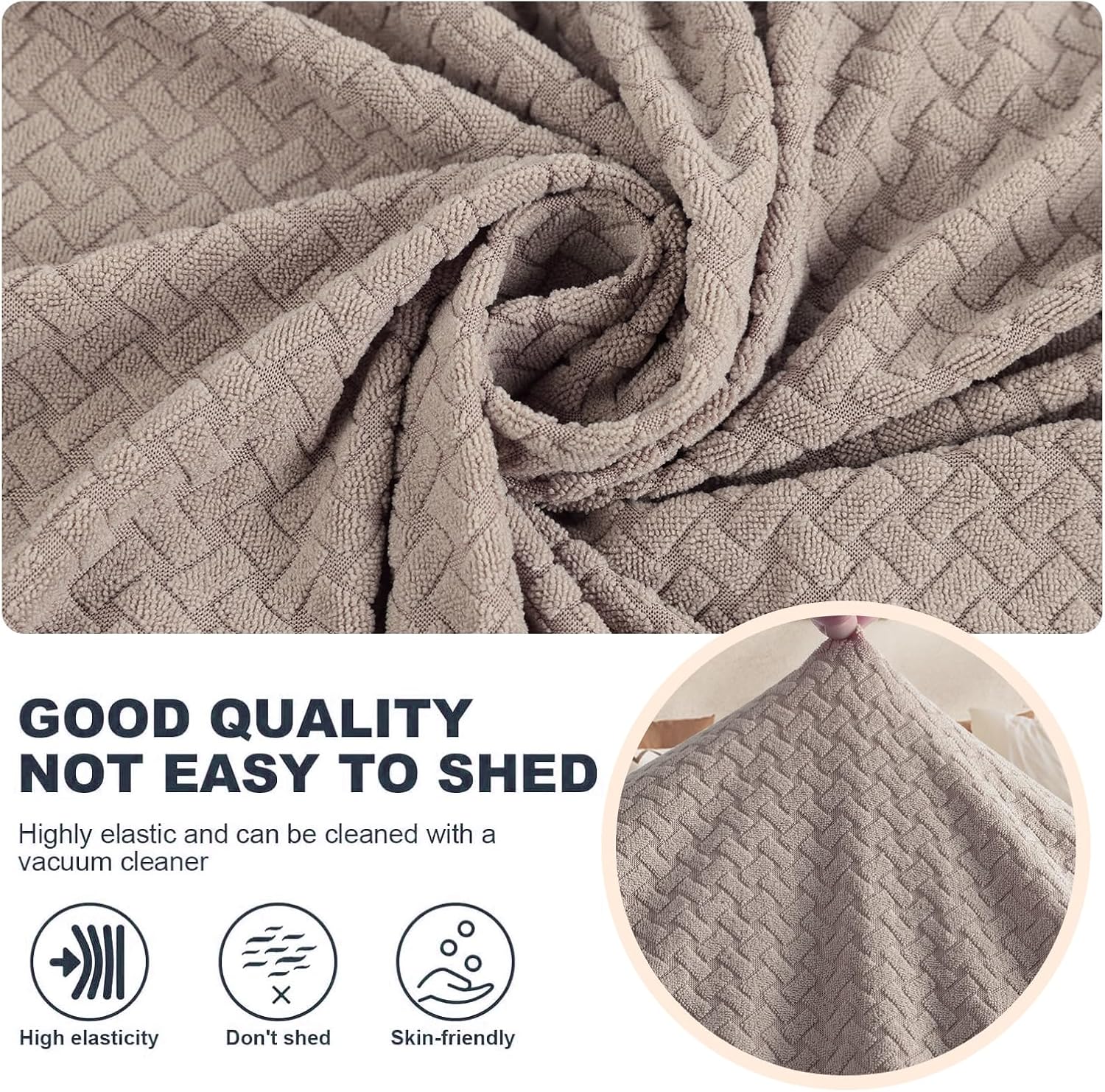 Ystyle Copridivano 1 Posto con Braccioli, Cachi - immagine 3