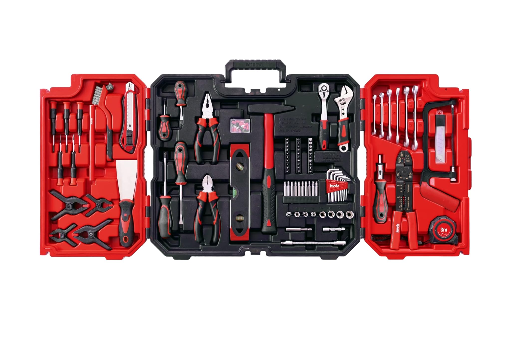 Kwb Cassetta Attrezzi 125 Pezzi in Plastica Robusta