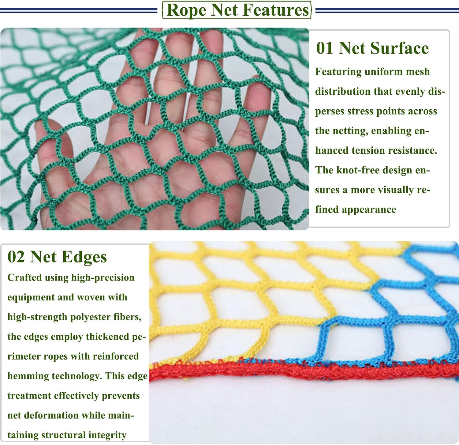 Rete di Sicurezza per Parco Giochi e Balcone, Nera - immagine 4