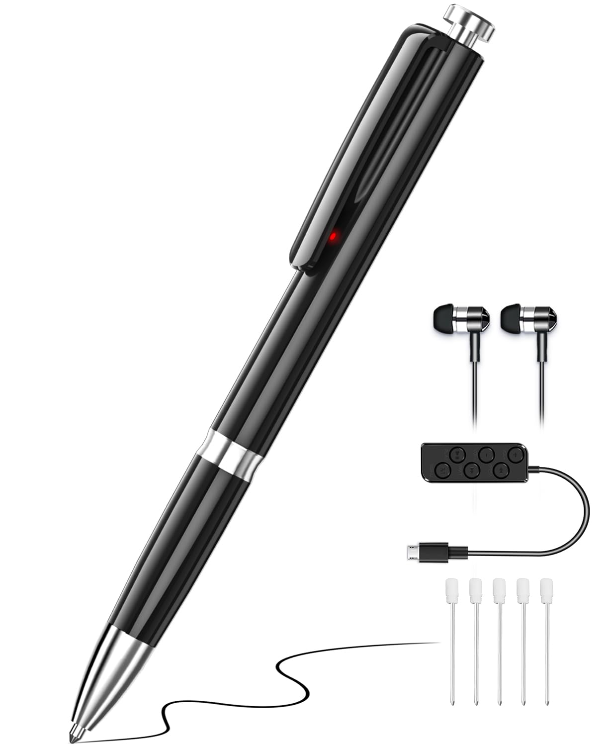 Ponovo Registratore Vocale Portatile 64GB 1536Kbps