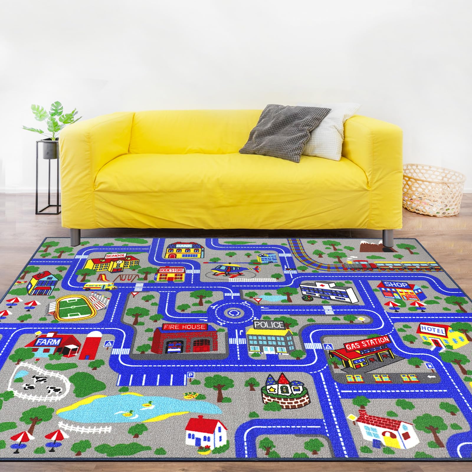 Capslpad Tappeto da Gioco per Bambini 150x200cm, Blu