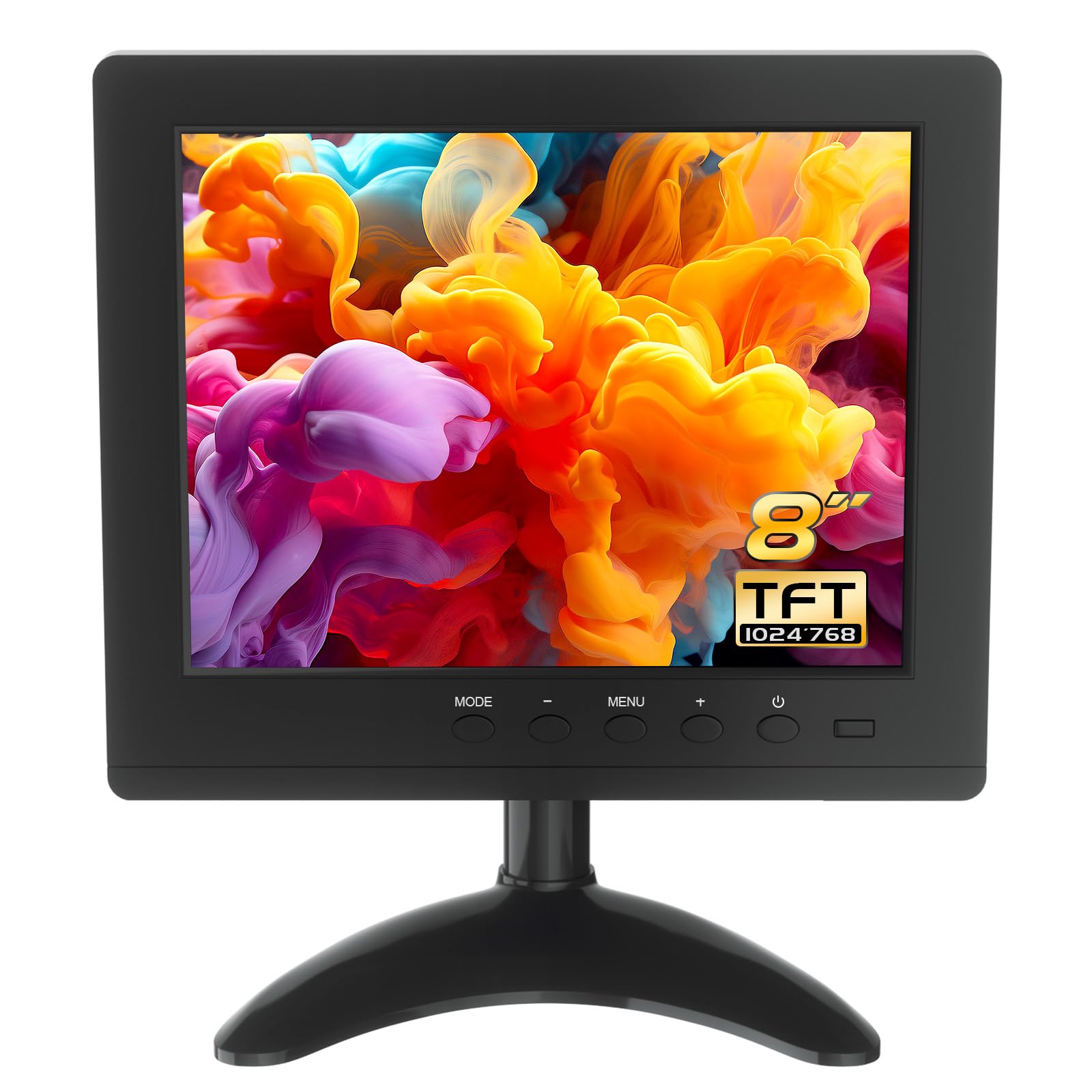 Monitor CCTV 8 Pollici HDMI TFT LCD con Altoparlante