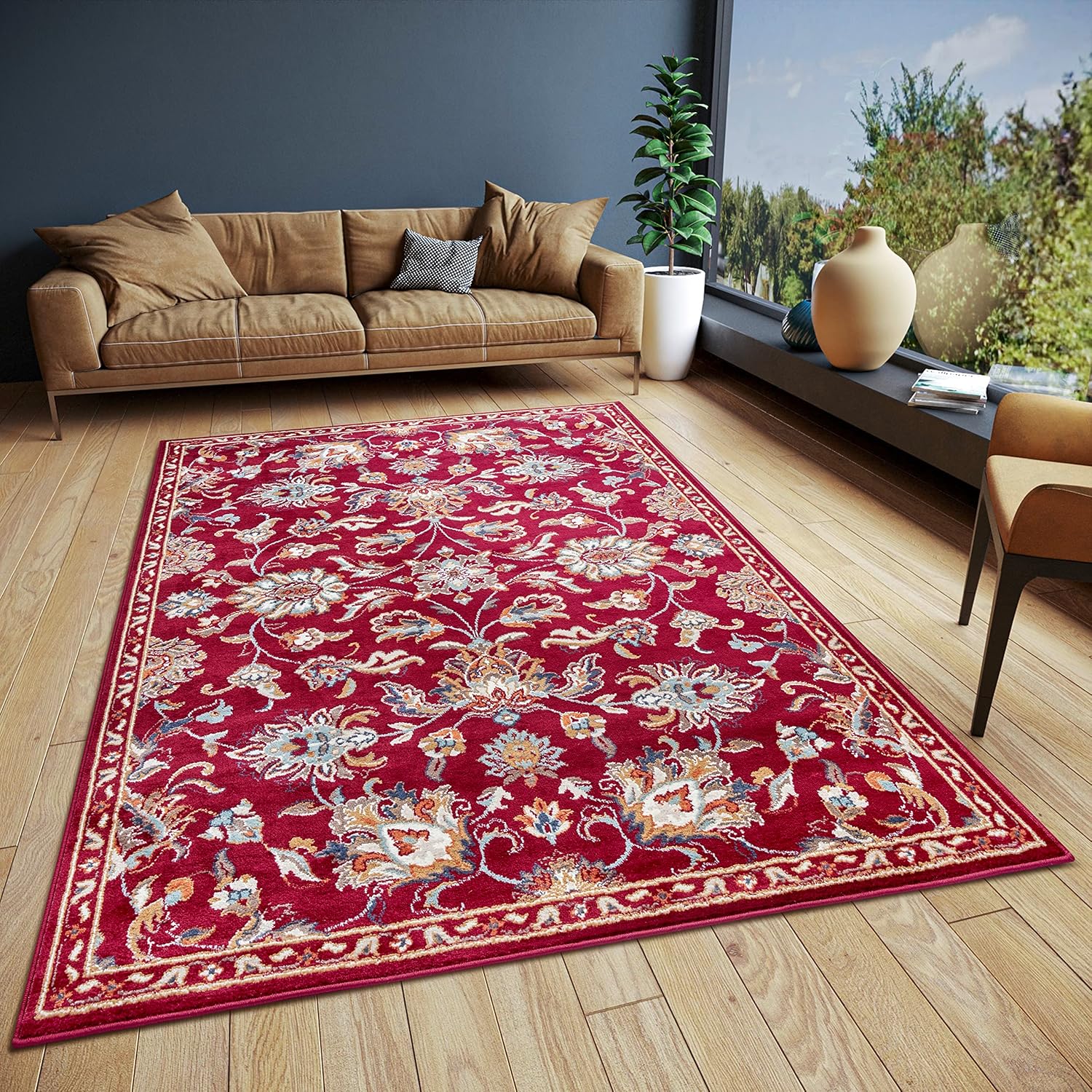 Hanse Home Caracci - Tappeto Orientale Classico 120x170cm, Rosso - immagine 1