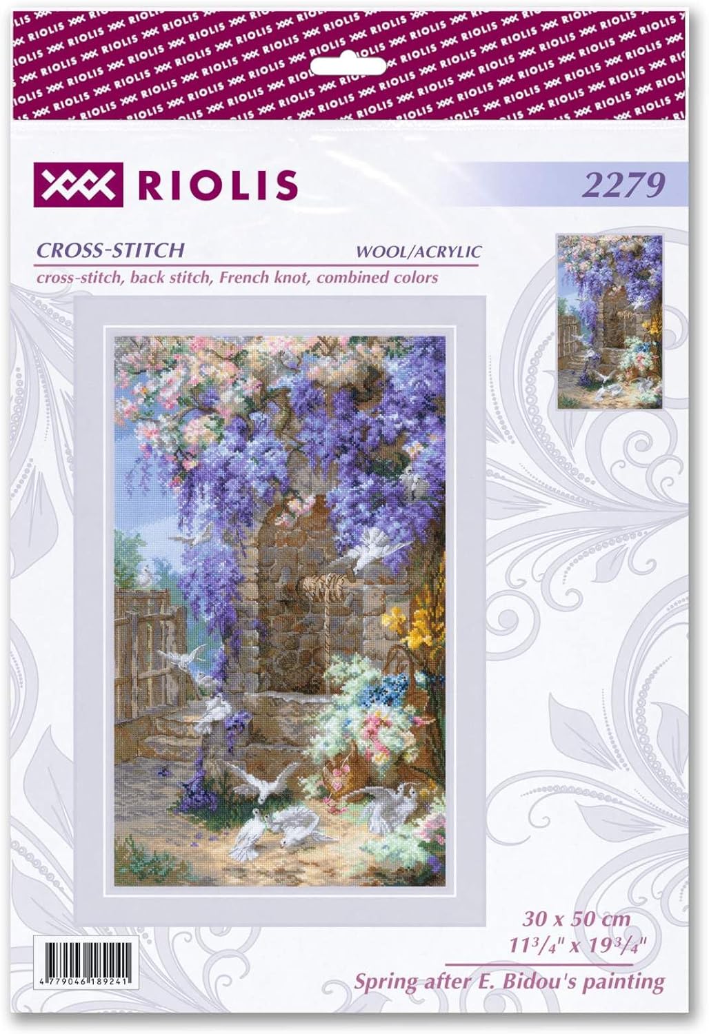 Riolis - Kit Punto Croce Floreale Spring after E. Bidou - immagine 2