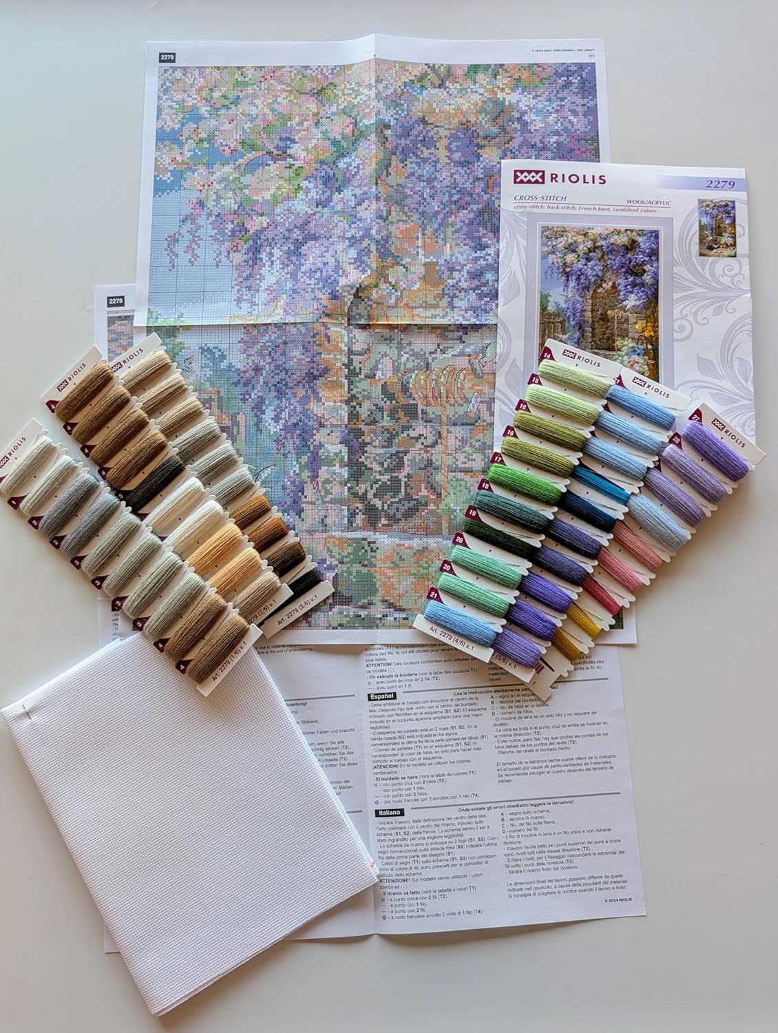 Riolis - Kit Punto Croce Floreale Spring after E. Bidou - immagine 3