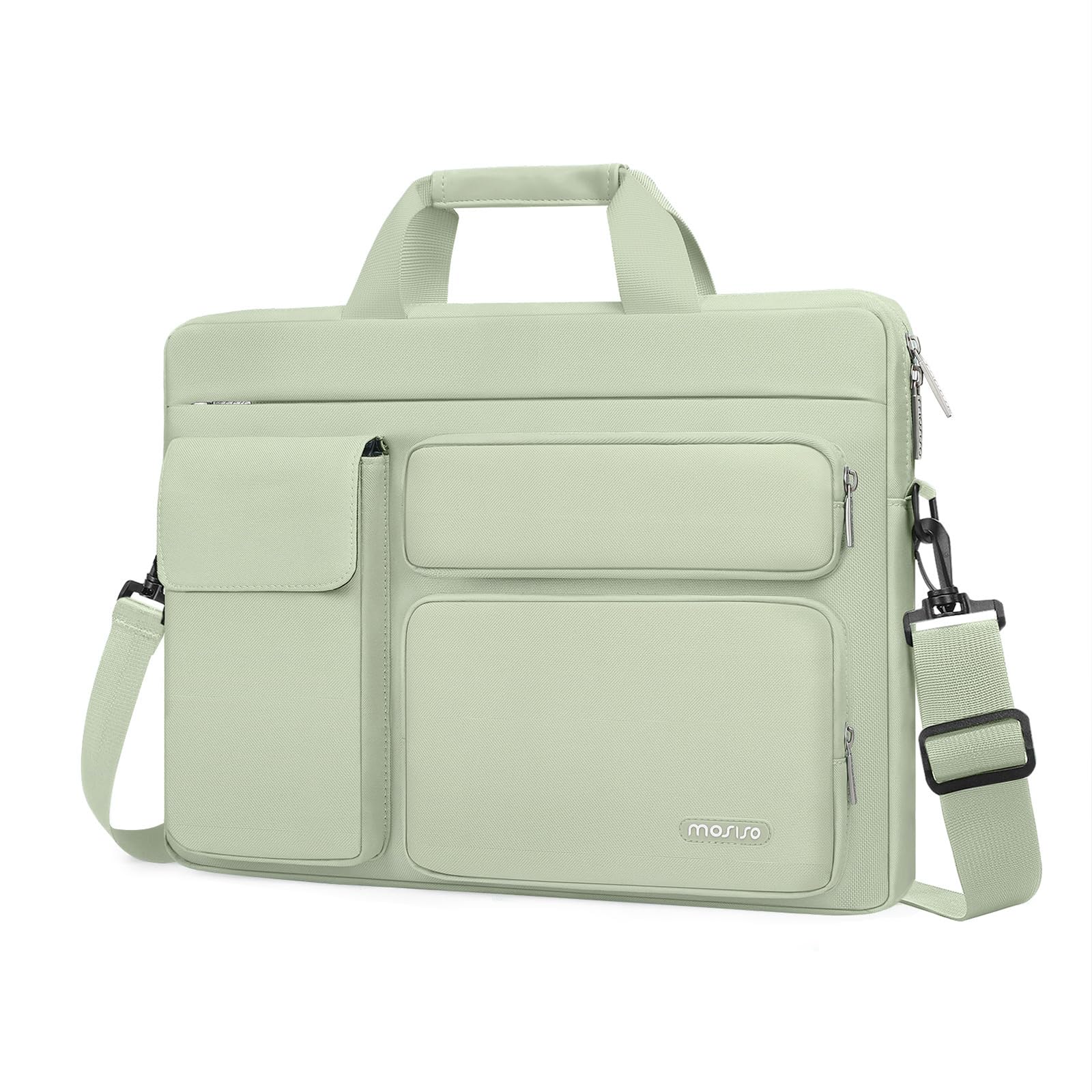 Mosiso Borsa Tracolla Laptop 16 Pollici, Salvia Verde