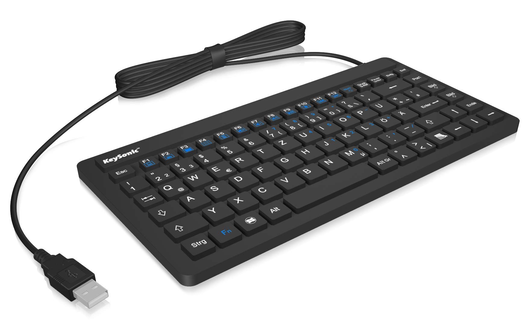 KeySonic KSK-3230IN tastiera USB QWERTZ Tedesco Nero