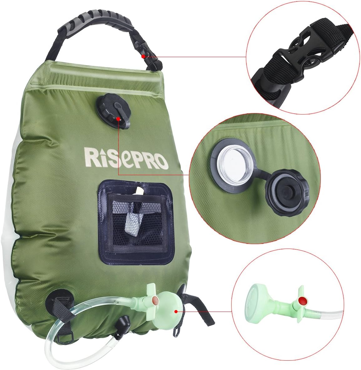 RISEPRO® Borsa per Doccia Solare 20L da Campeggio - immagine 4