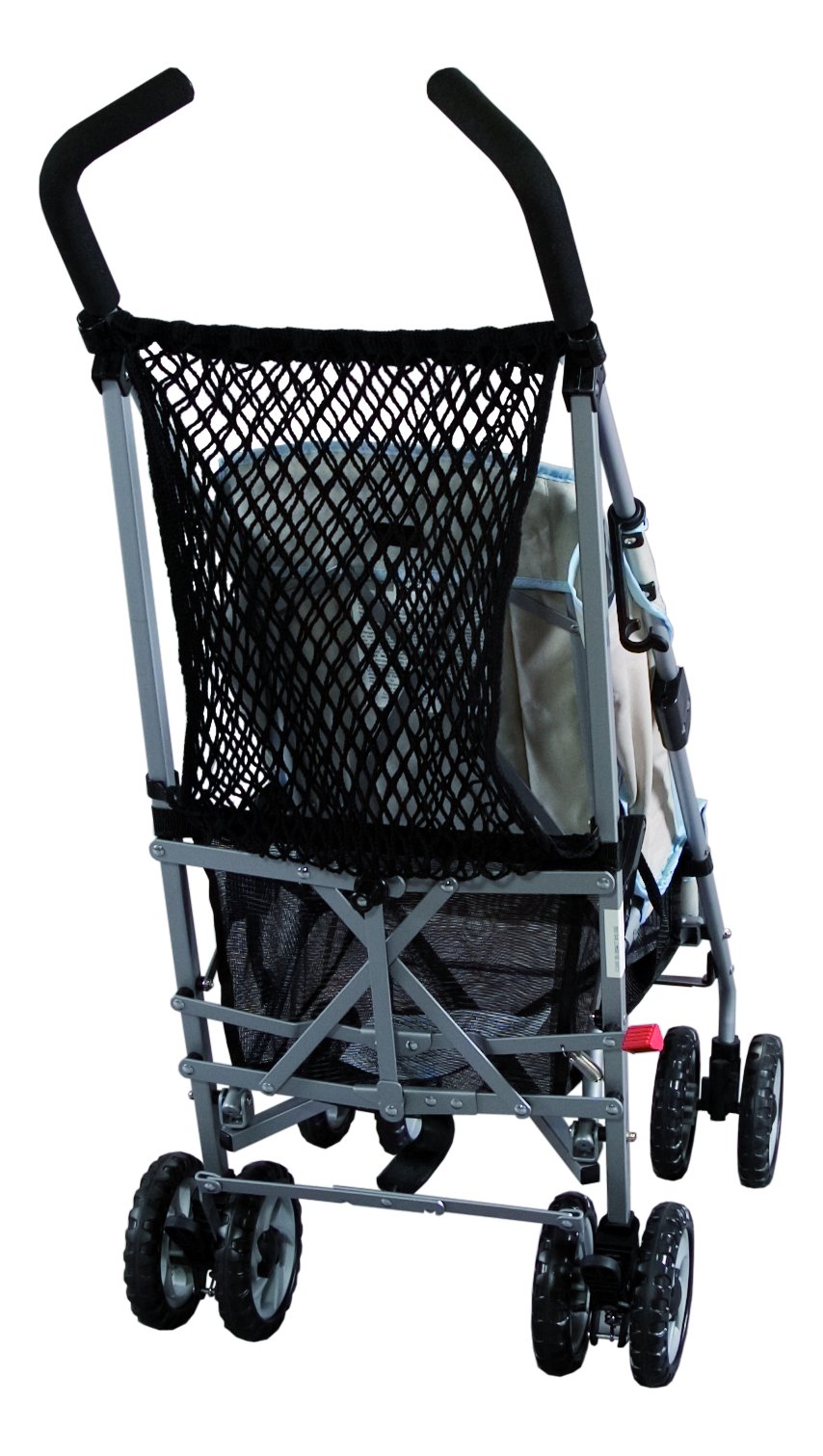 Sunnybaby 19267 Rete portaoggetti universale per passeggino e carrozzine, con chiusura a leva, colore: nero. Qualità: prodotto in Germania.