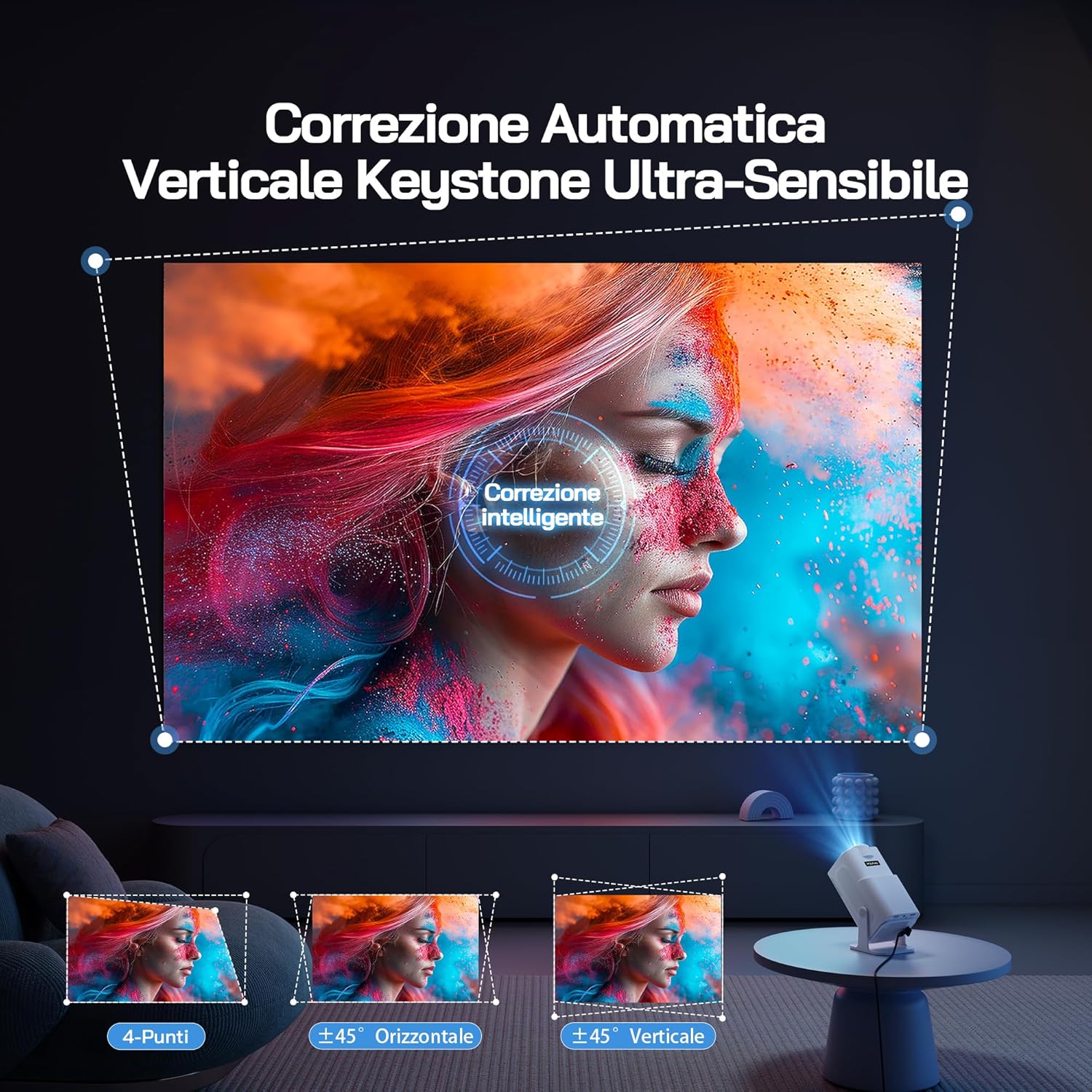 Wolfang 4K Mini Proiettore con App Integrata - immagine 7
