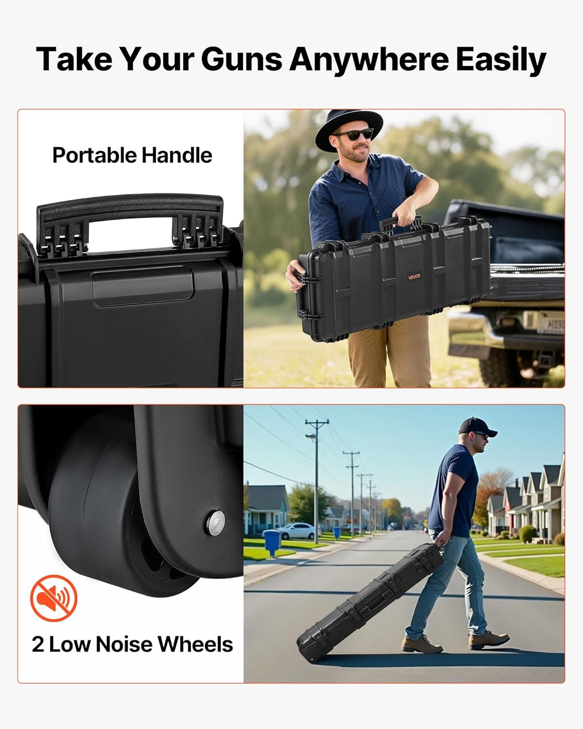 Vevor Custodia Rigida per Fucile 93cm, Nera - immagine 7