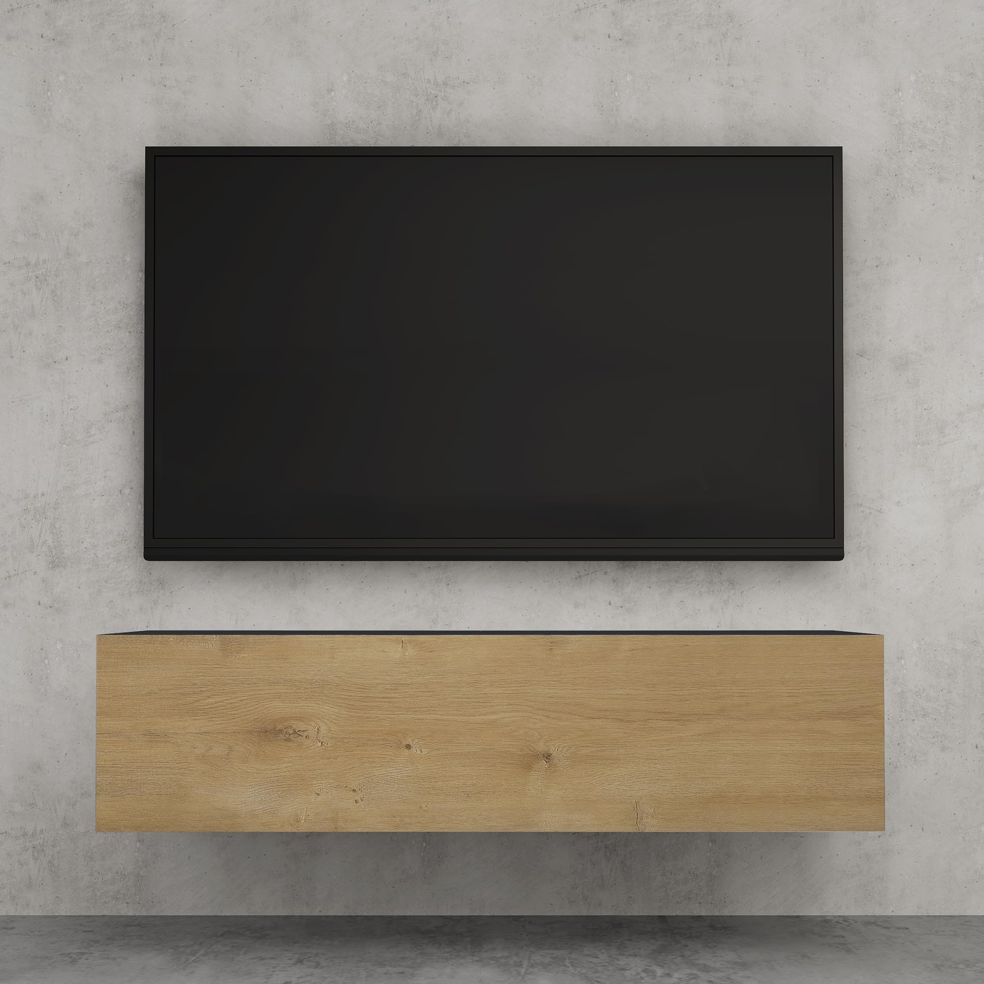 Doporro Mobile Porta TV Sospeso 120 cm Antracite/Marrone