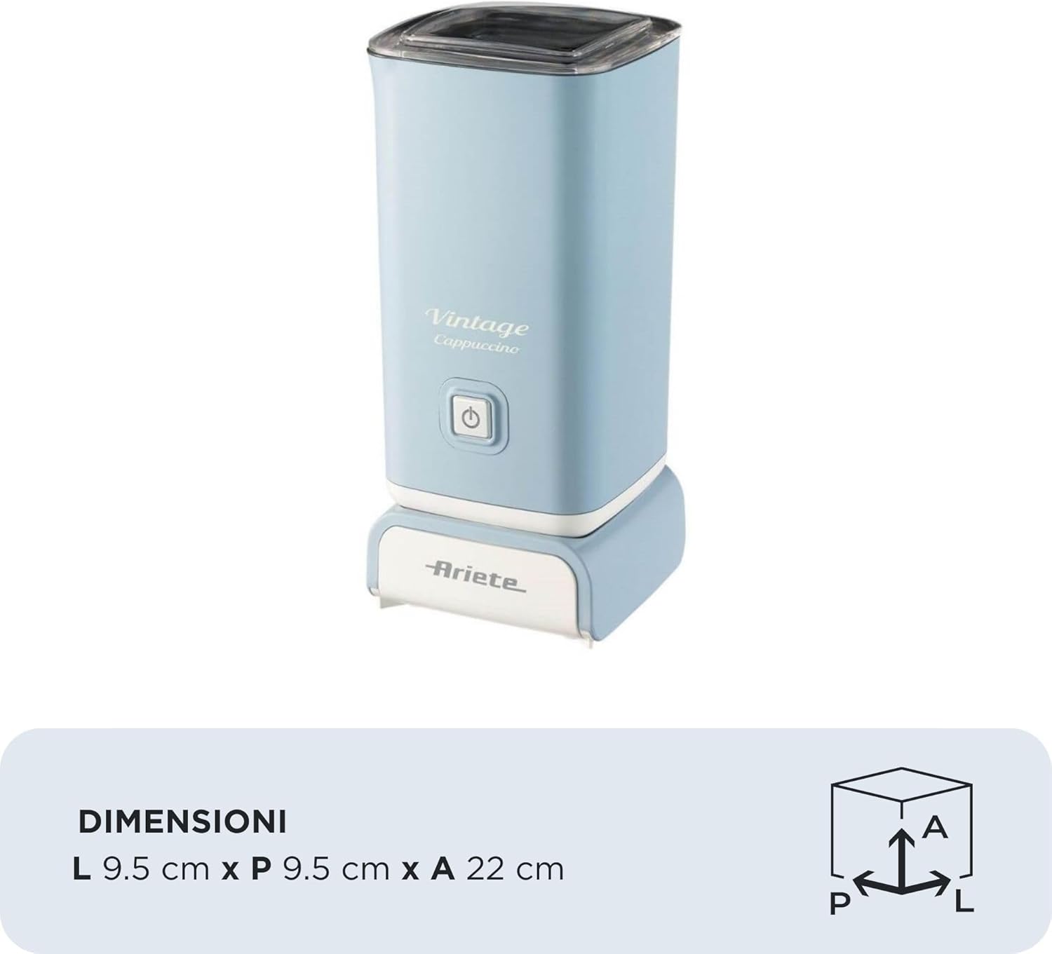 Ariete 2878 Cappuccinatore Vintage 500W, Celeste - immagine 3