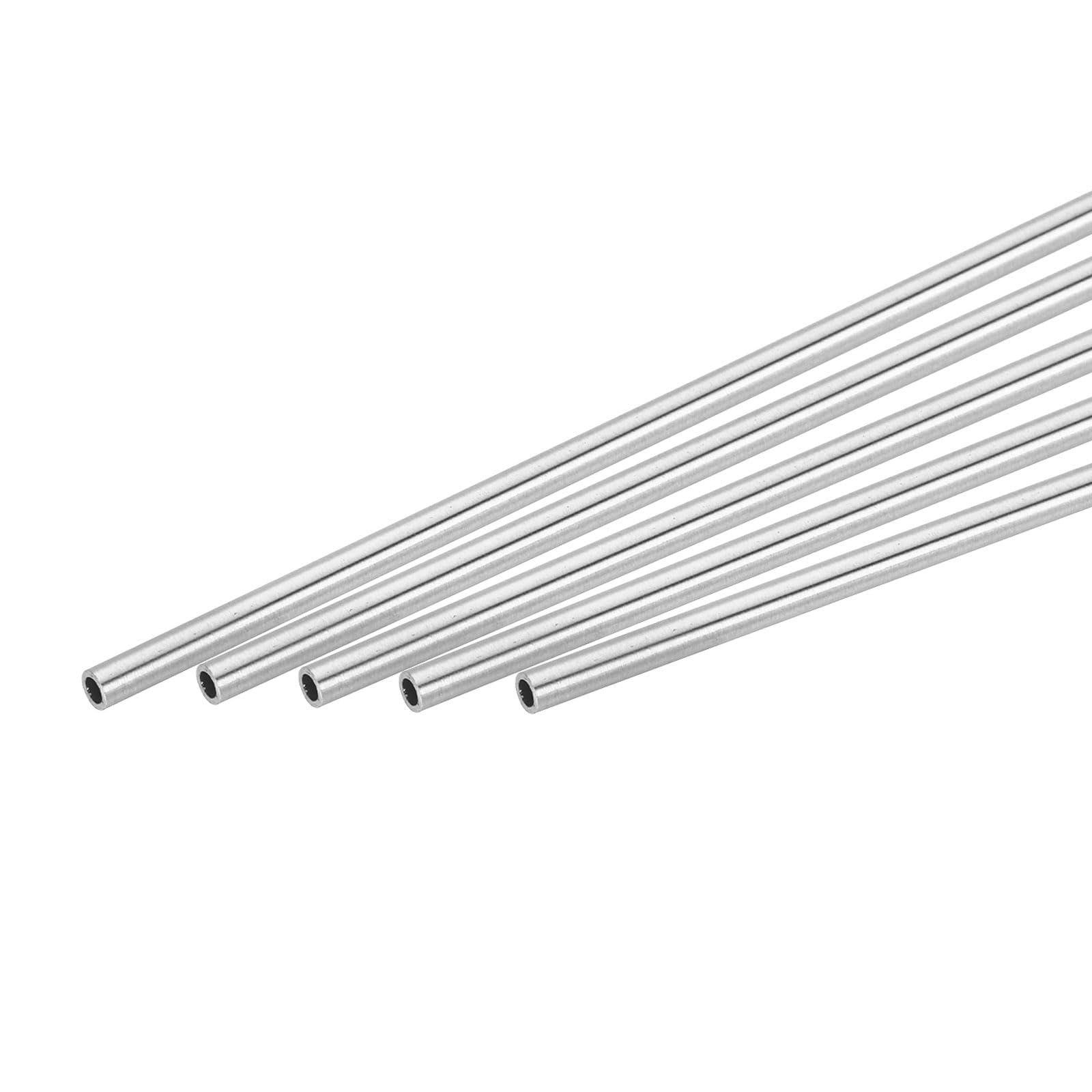 QUARKZMAN Tubo Acciaio Inossidabile 304, 5pz OD 3mm X 0.5mm Parete Spessore 250mm L, Argento, Hardware Tubing