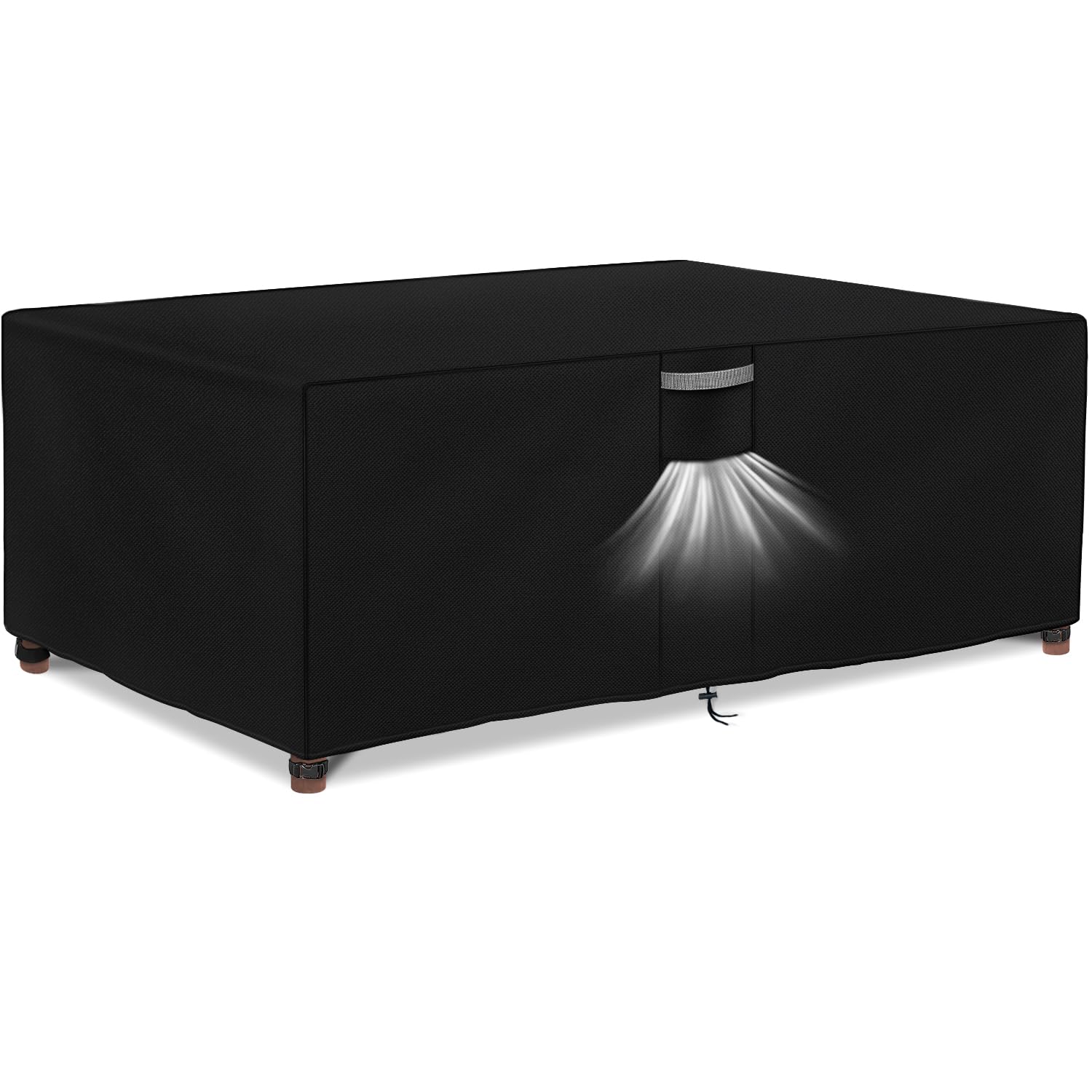 Dokon Copertura per Mobili da Giardino 140x80x74cm, Nero