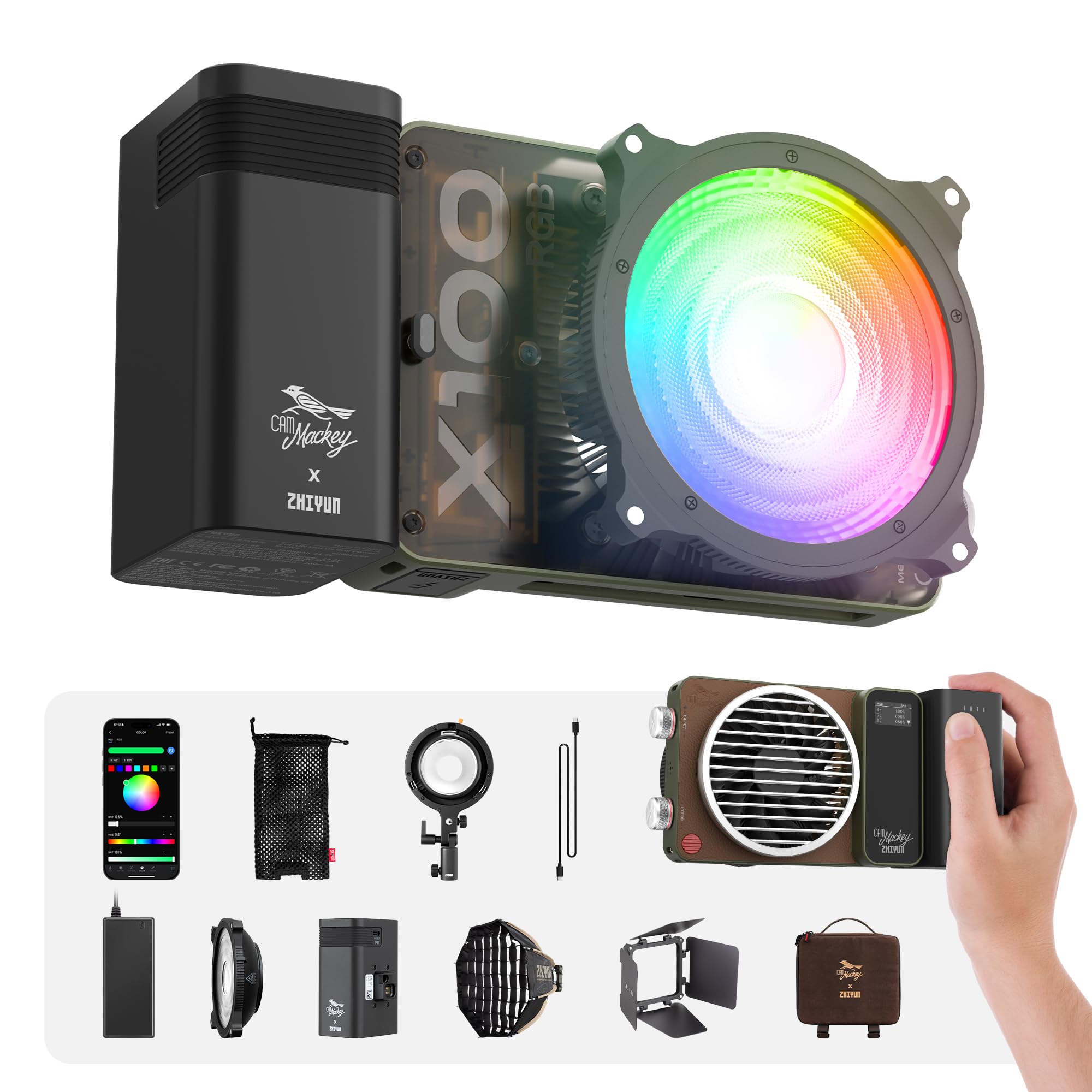 Zhiyun MOLUS X100 RGB PRO V2 Luce Video LED 100W