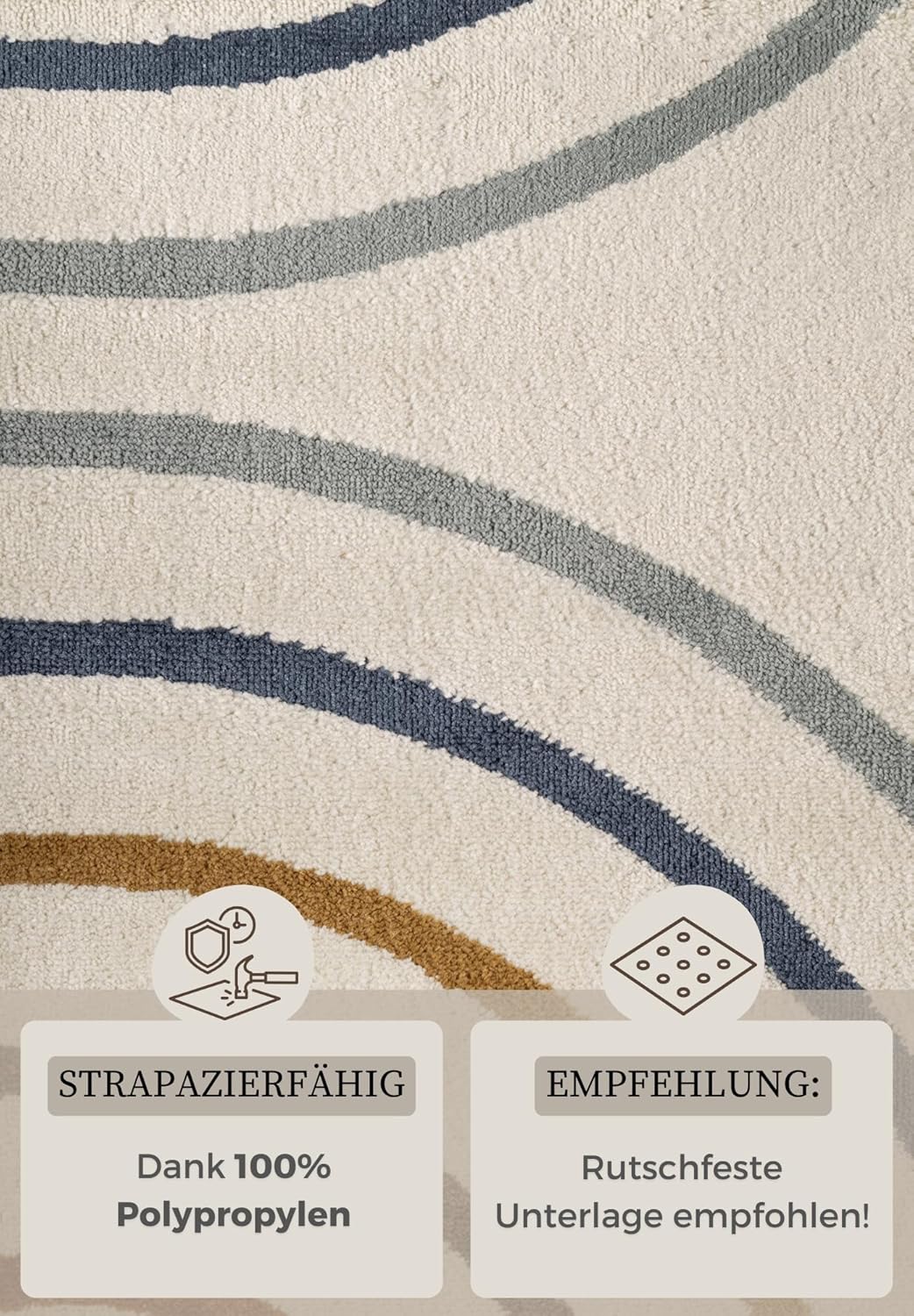 Hanse Home Adventures - Tappeto da Gioco Arcobaleno, Crema - immagine 4