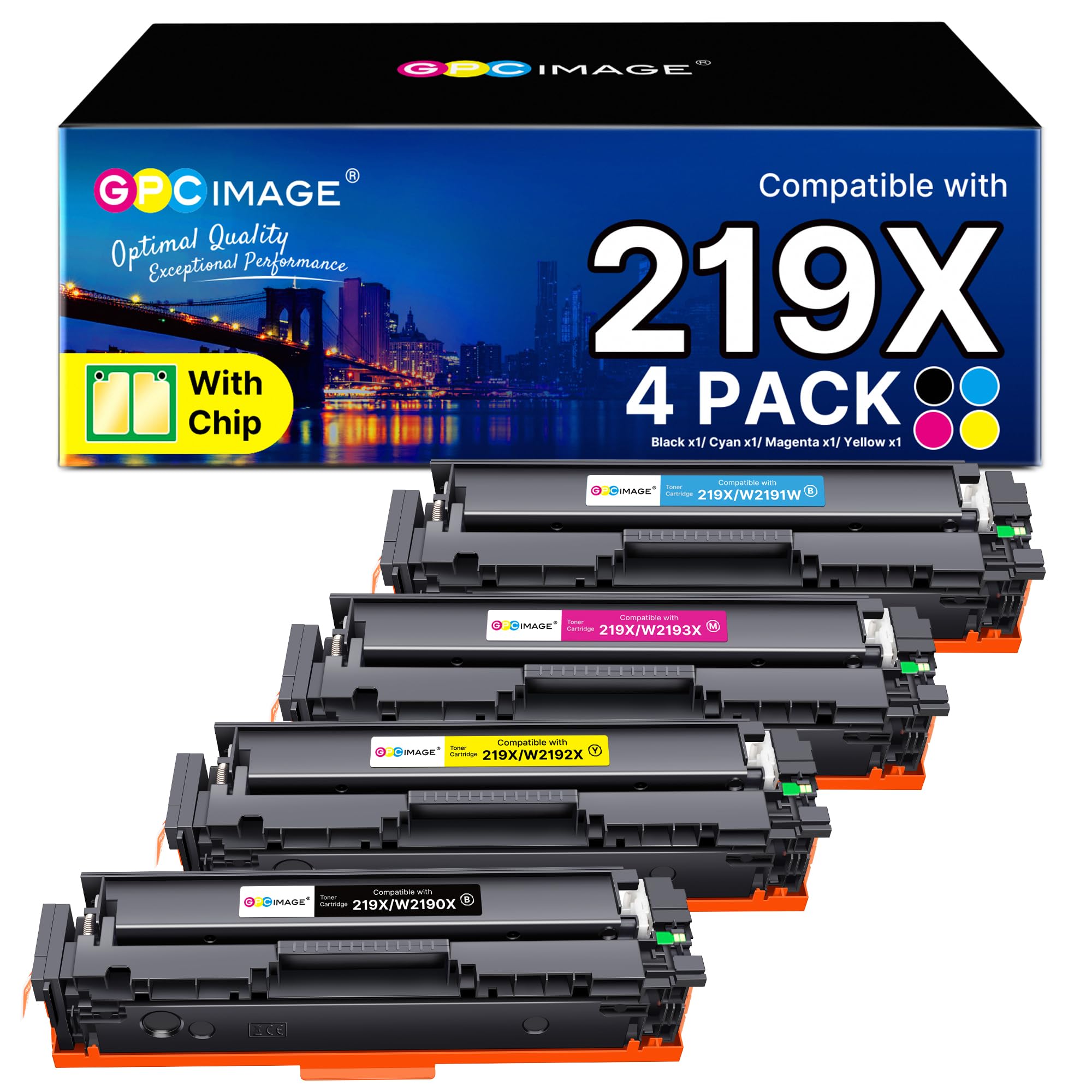 Gpc Image 219X Toner Compatibili con Chip (4-Pack)