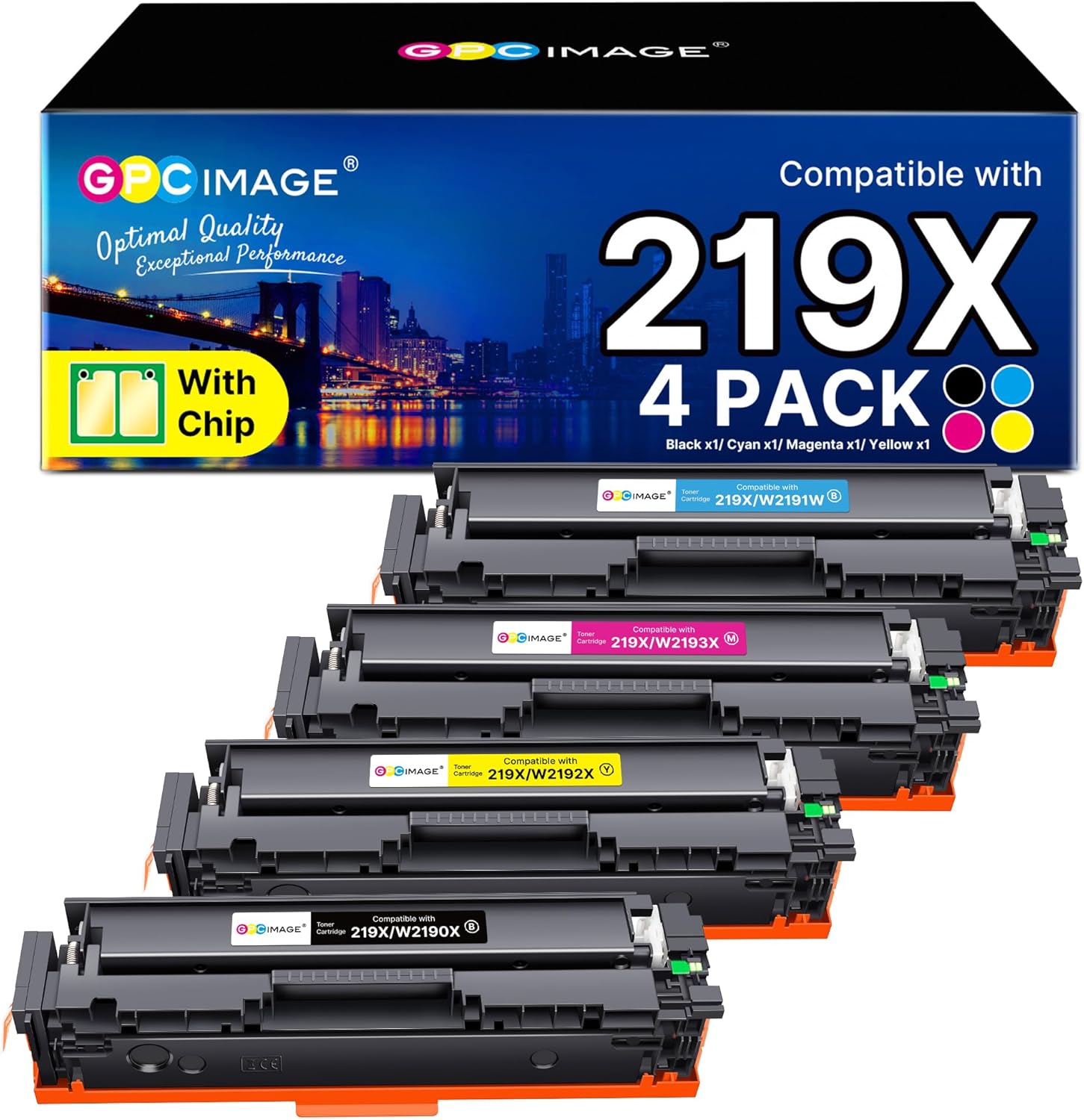 Gpc Image 219X Toner Compatibili con Chip (4-Pack) - immagine 1
