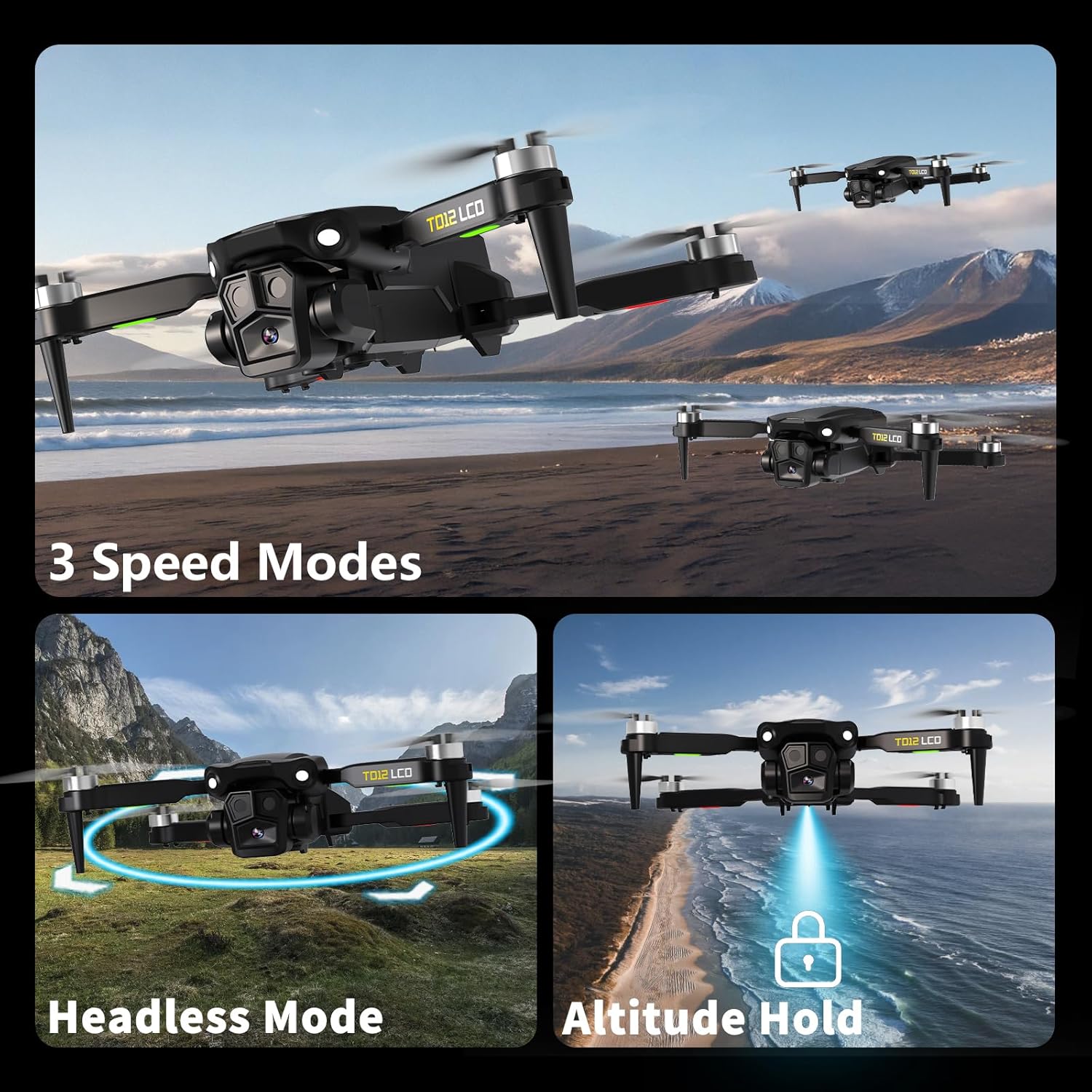 TD12LCD Drone con Fotocamera e Schermo LCD - immagine 5