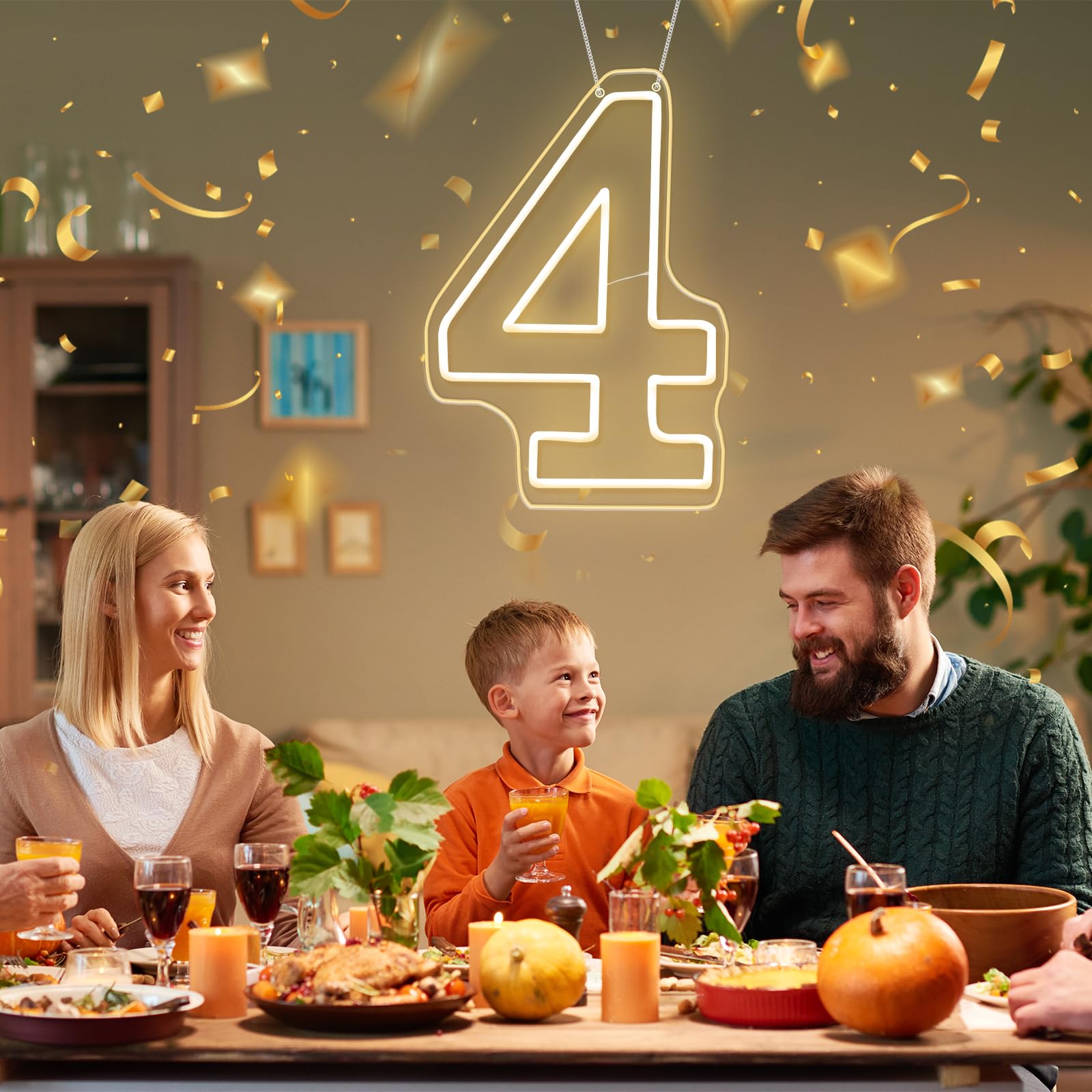 Numero Luminoso a LED Acrilico USB 41,5cm