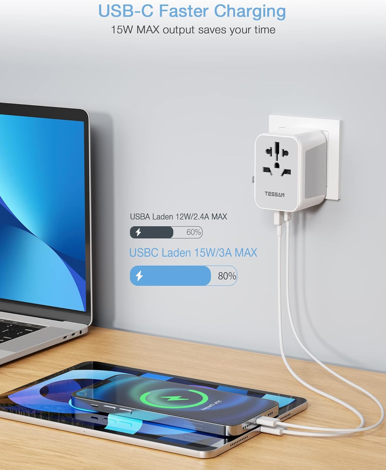 Tessan Adattatore Universale da Viaggio - immagine 4