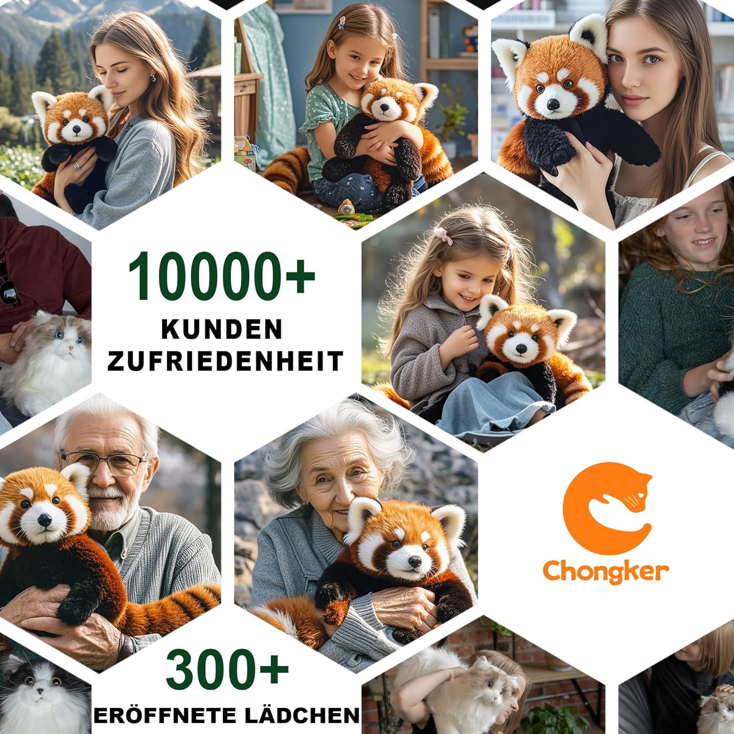 Chongker Peluche Piccolo Panda Realistico Fatto a Mano - immagine 6