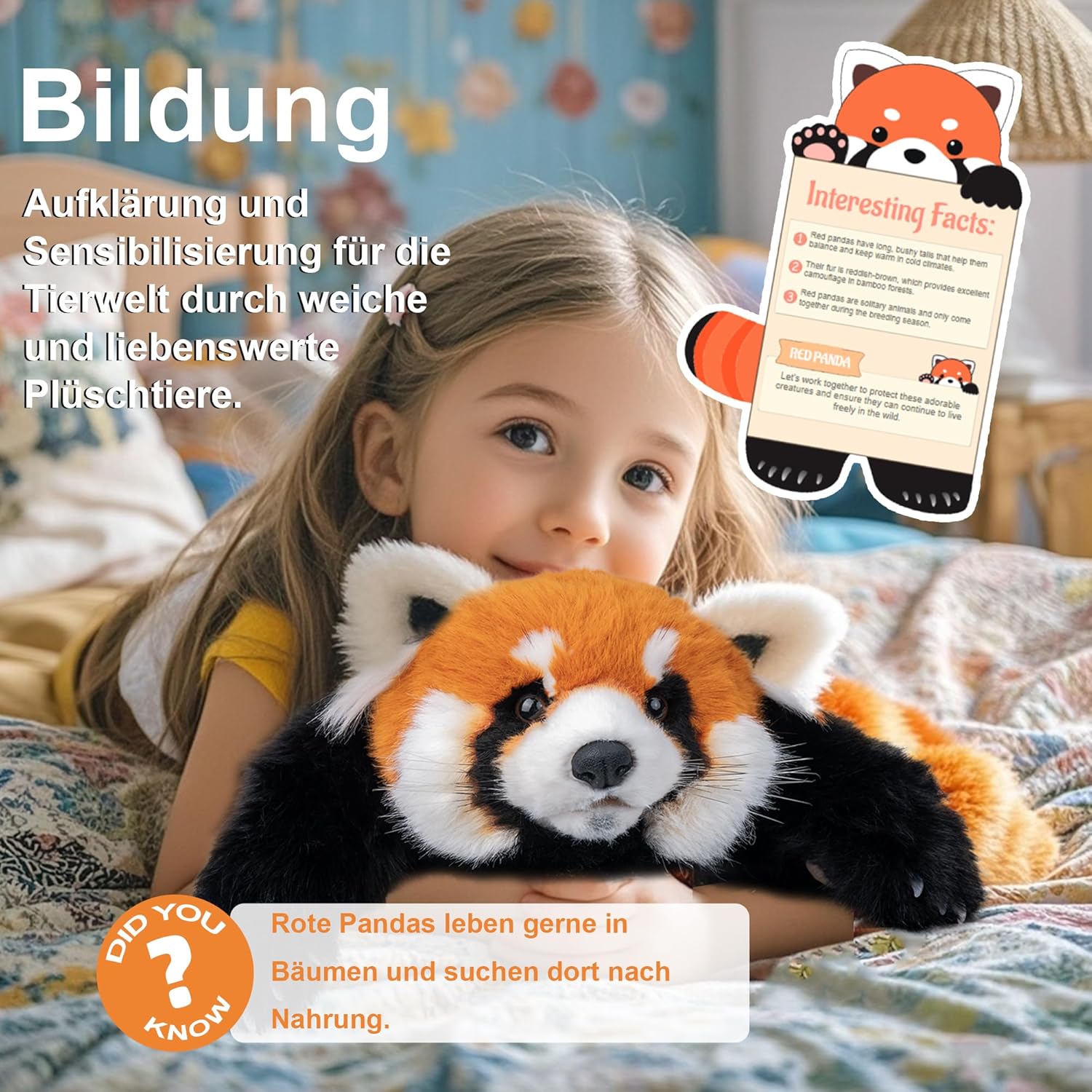 Chongker Peluche Piccolo Panda Realistico Fatto a Mano - immagine 7